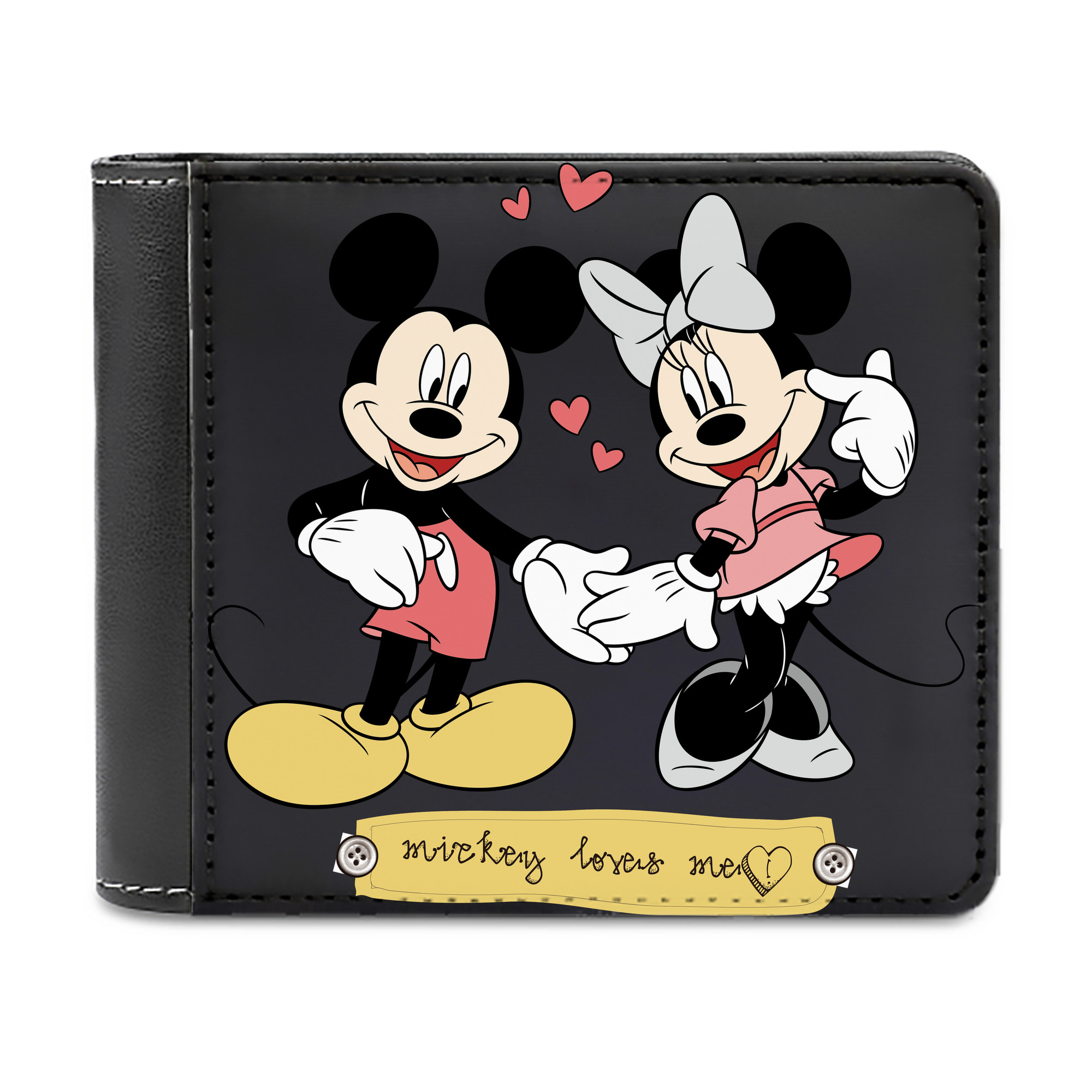 （画像用） ミッキーマウス Mickey Mouse 二つ折り革財布