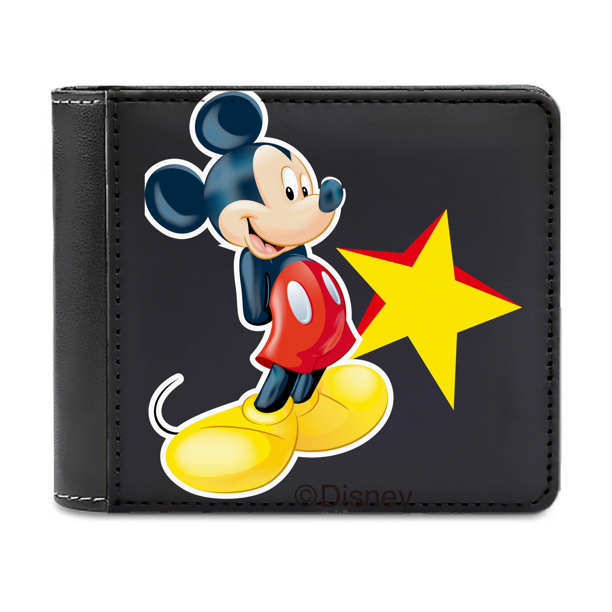 （画像用） ミッキーマウス Mickey Mouse 二つ折り革財布