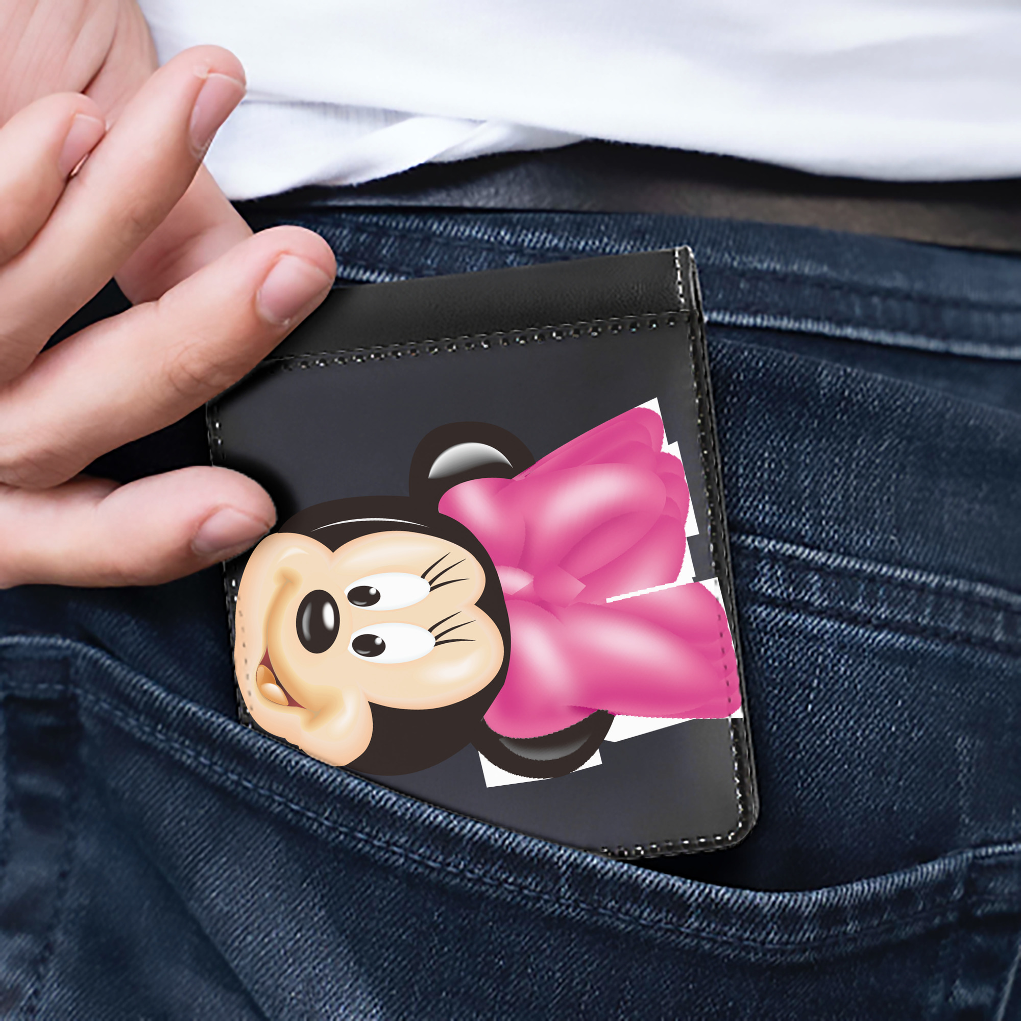 （画像用） ミッキーマウス Mickey Mouse 二つ折り革財布