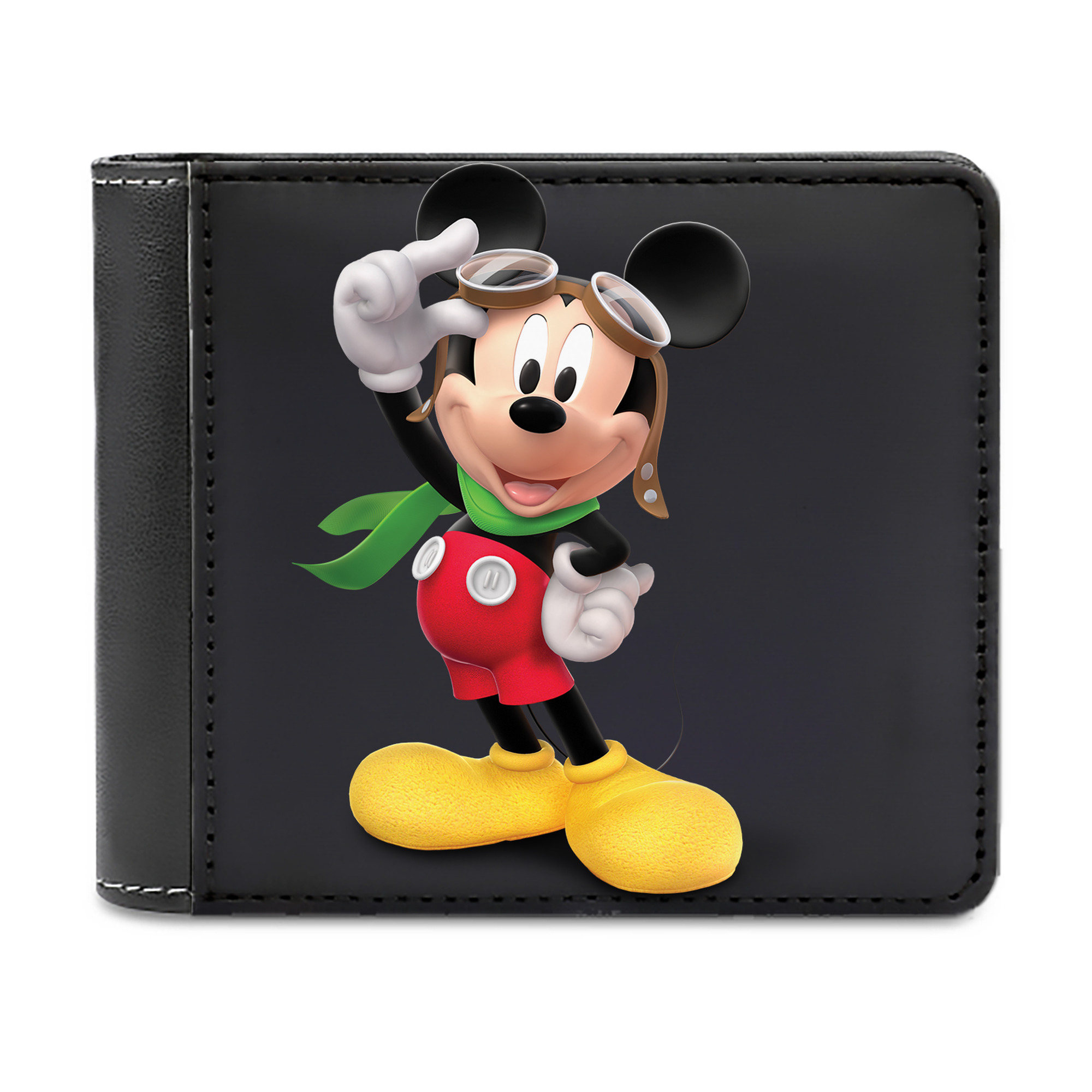 （画像用） ミッキーマウス Mickey Mouse 二つ折り革財布
