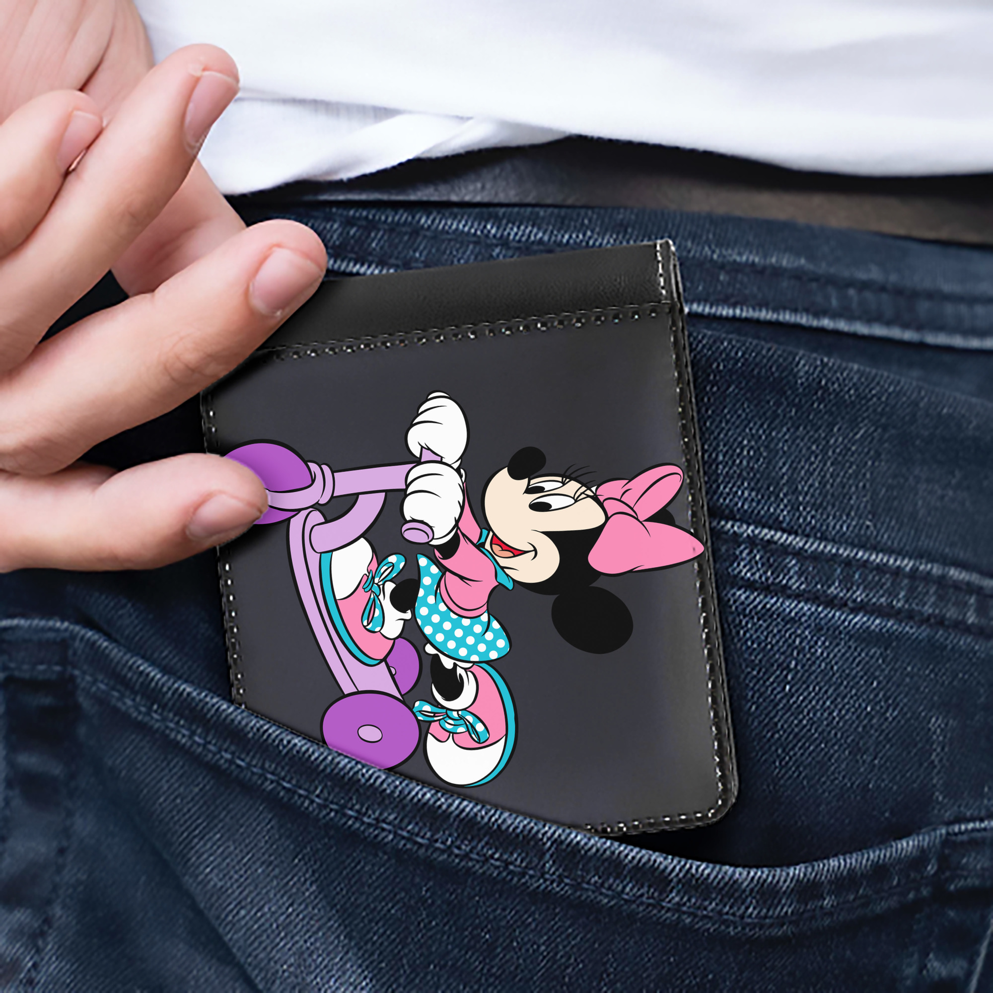 （画像用） ミッキーマウス Mickey Mouse 二つ折り革財布