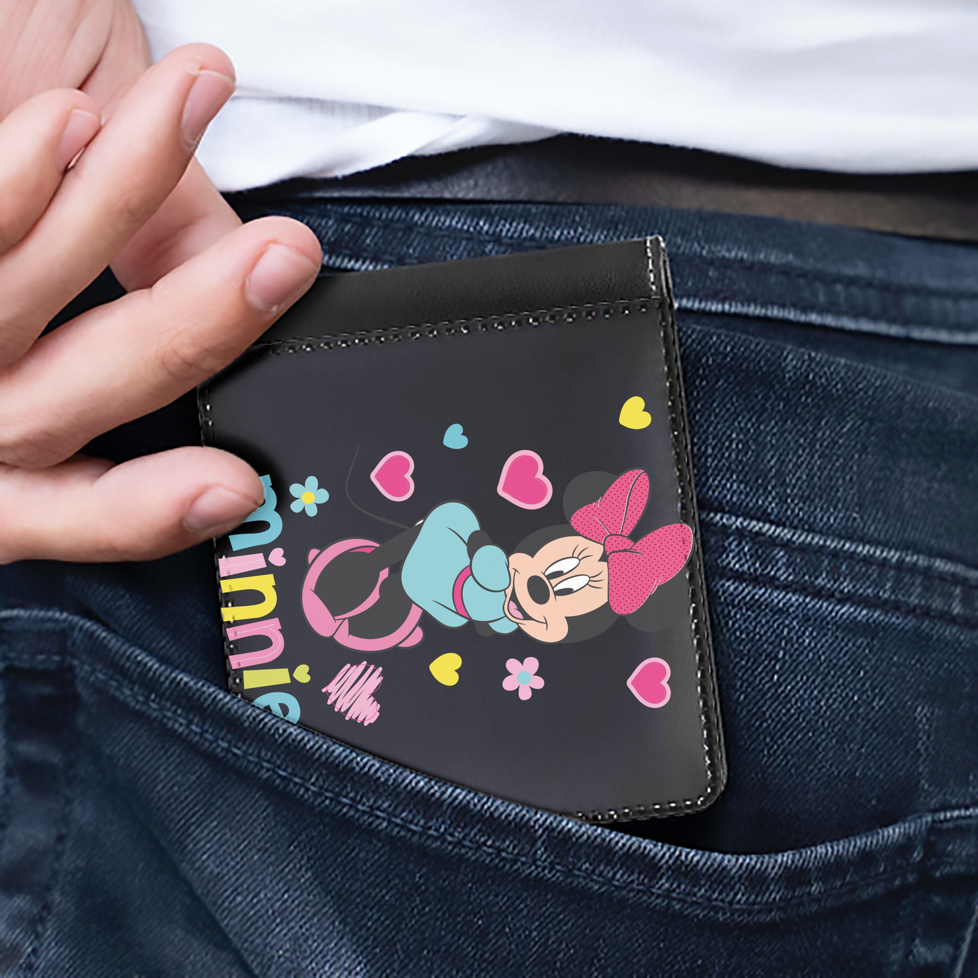 （画像用） ミッキーマウス Mickey Mouse 二つ折り革財布