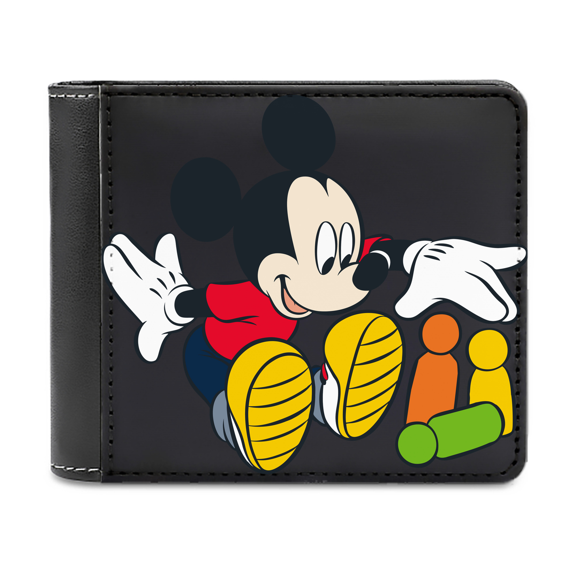 （画像用） ミッキーマウス Mickey Mouse 二つ折り革財布