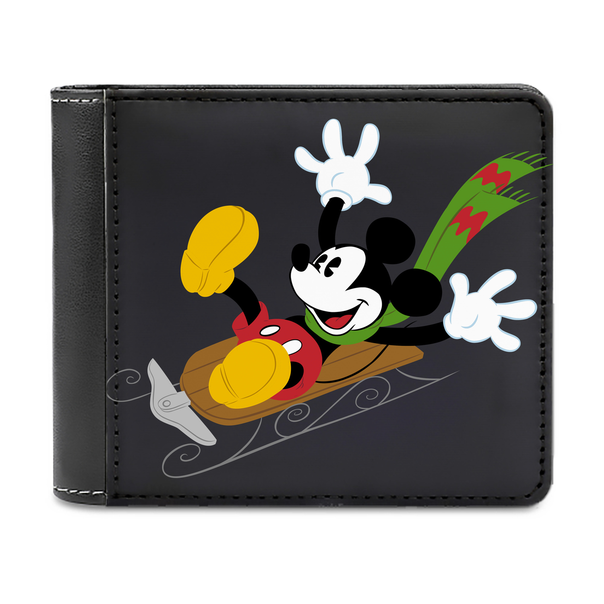 （画像用） ミッキーマウス Mickey Mouse 二つ折り革財布