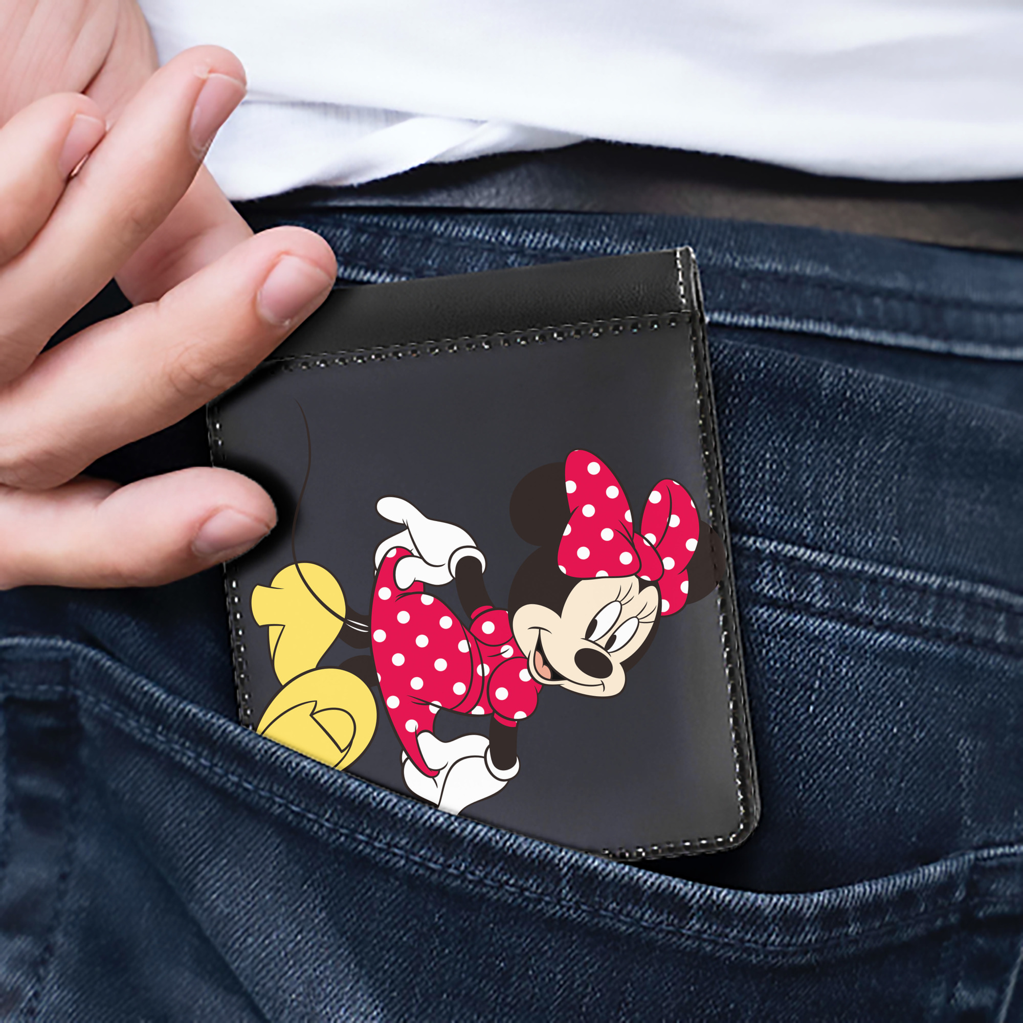 （画像用） ミッキーマウス Mickey Mouse 二つ折り革財布