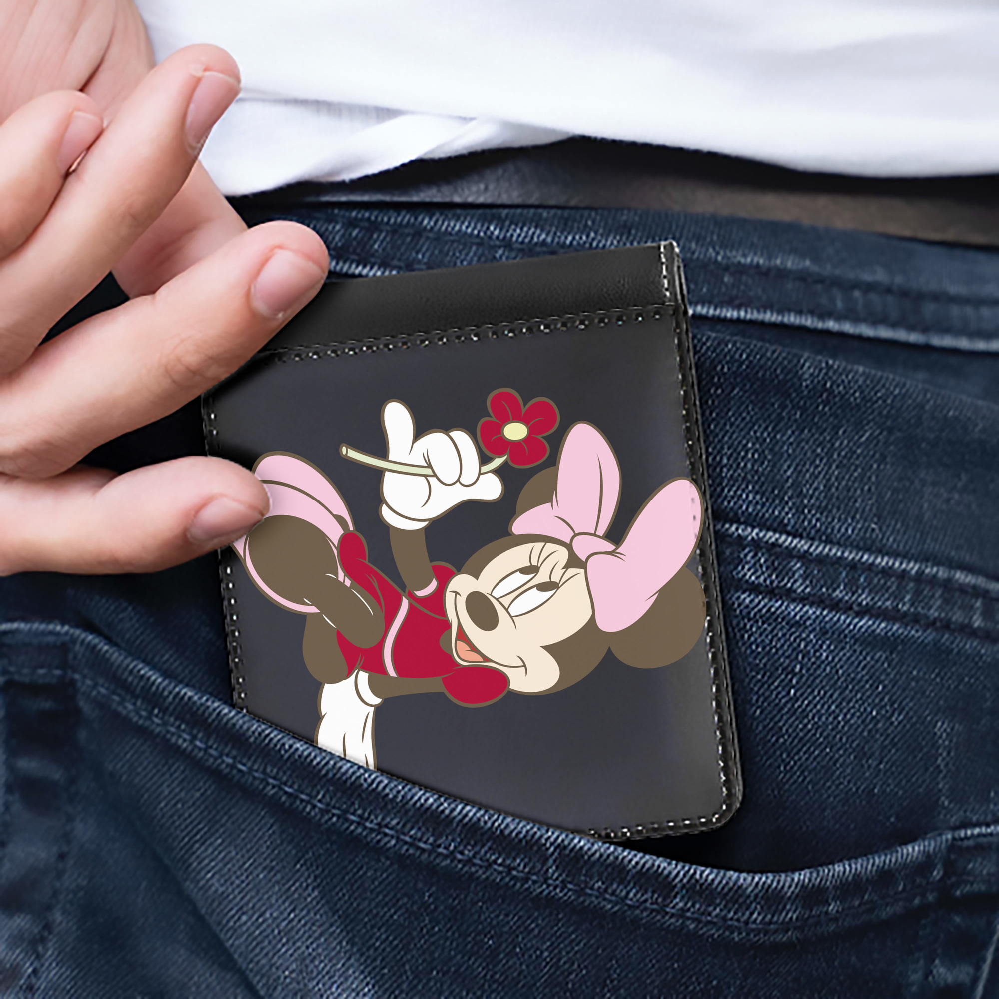 （画像用） ミッキーマウス Mickey Mouse 二つ折り革財布