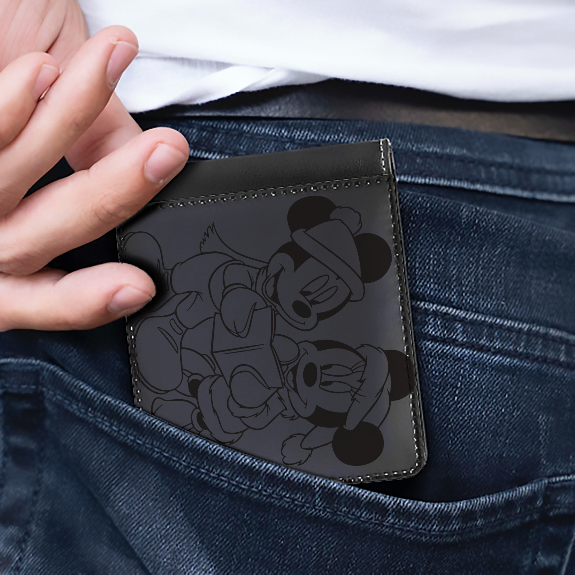 （画像用） ミッキーマウス Mickey Mouse 二つ折り革財布
