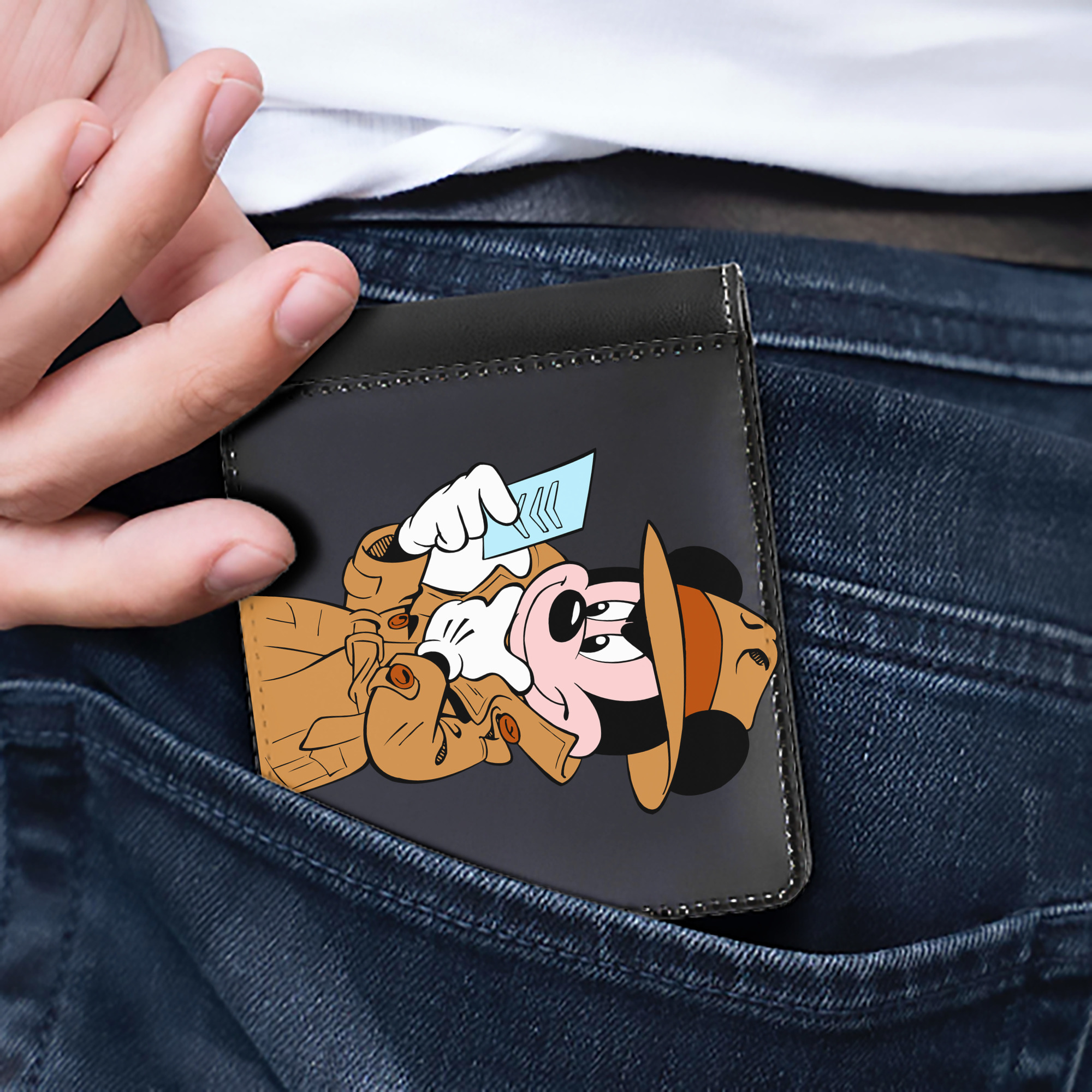 （画像用） ミッキーマウス Mickey Mouse 二つ折り革財布
