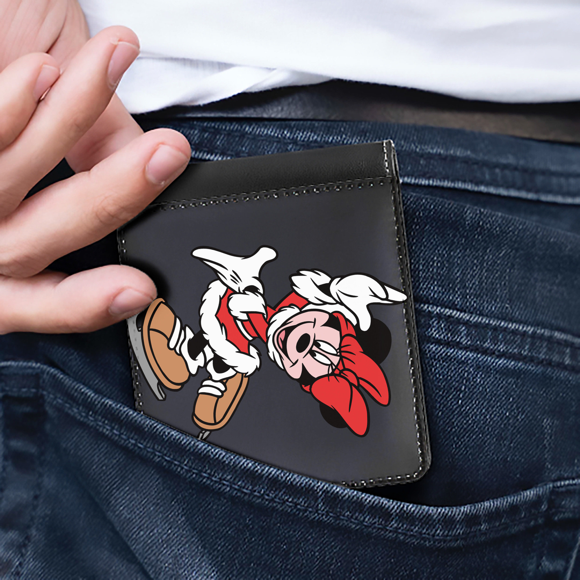 （画像用） ミッキーマウス Mickey Mouse 二つ折り革財布
