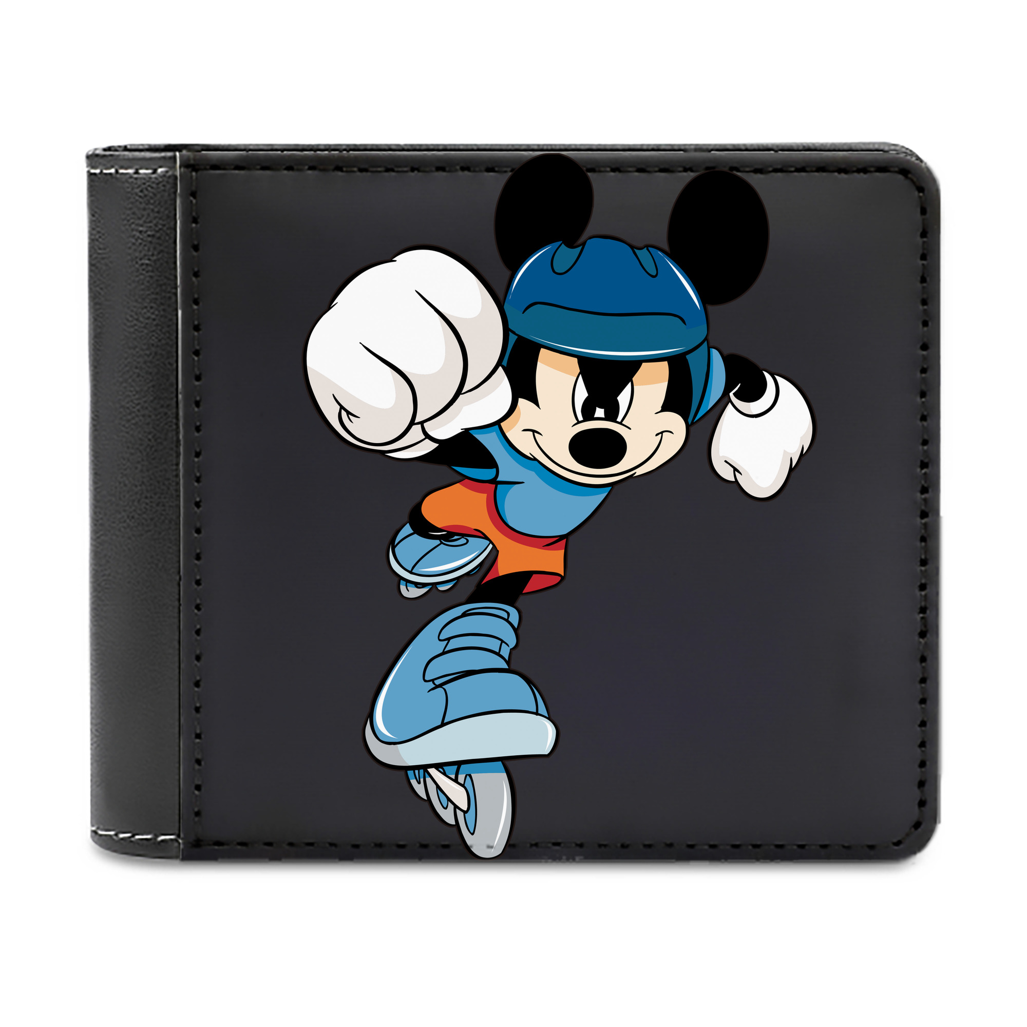 （画像用） ミッキーマウス Mickey Mouse 二つ折り革財布