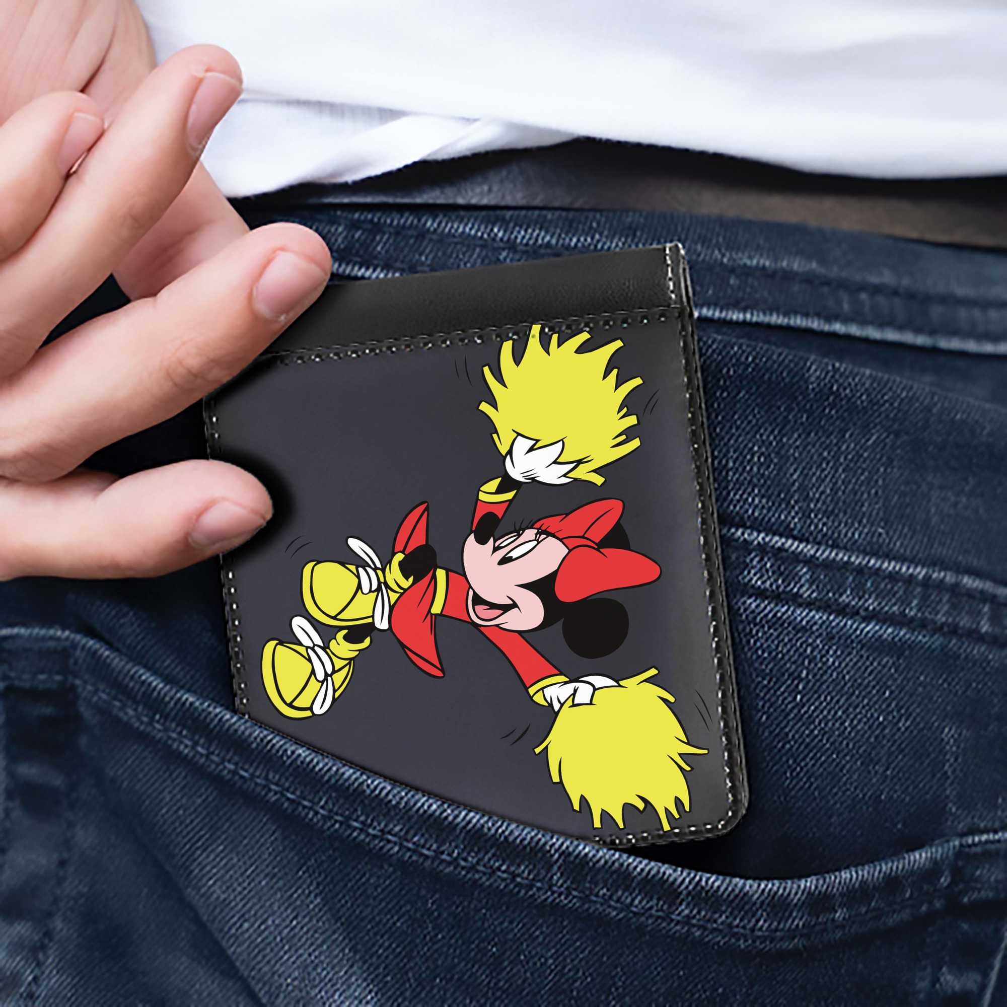 （画像用） ミッキーマウス Mickey Mouse 二つ折り革財布