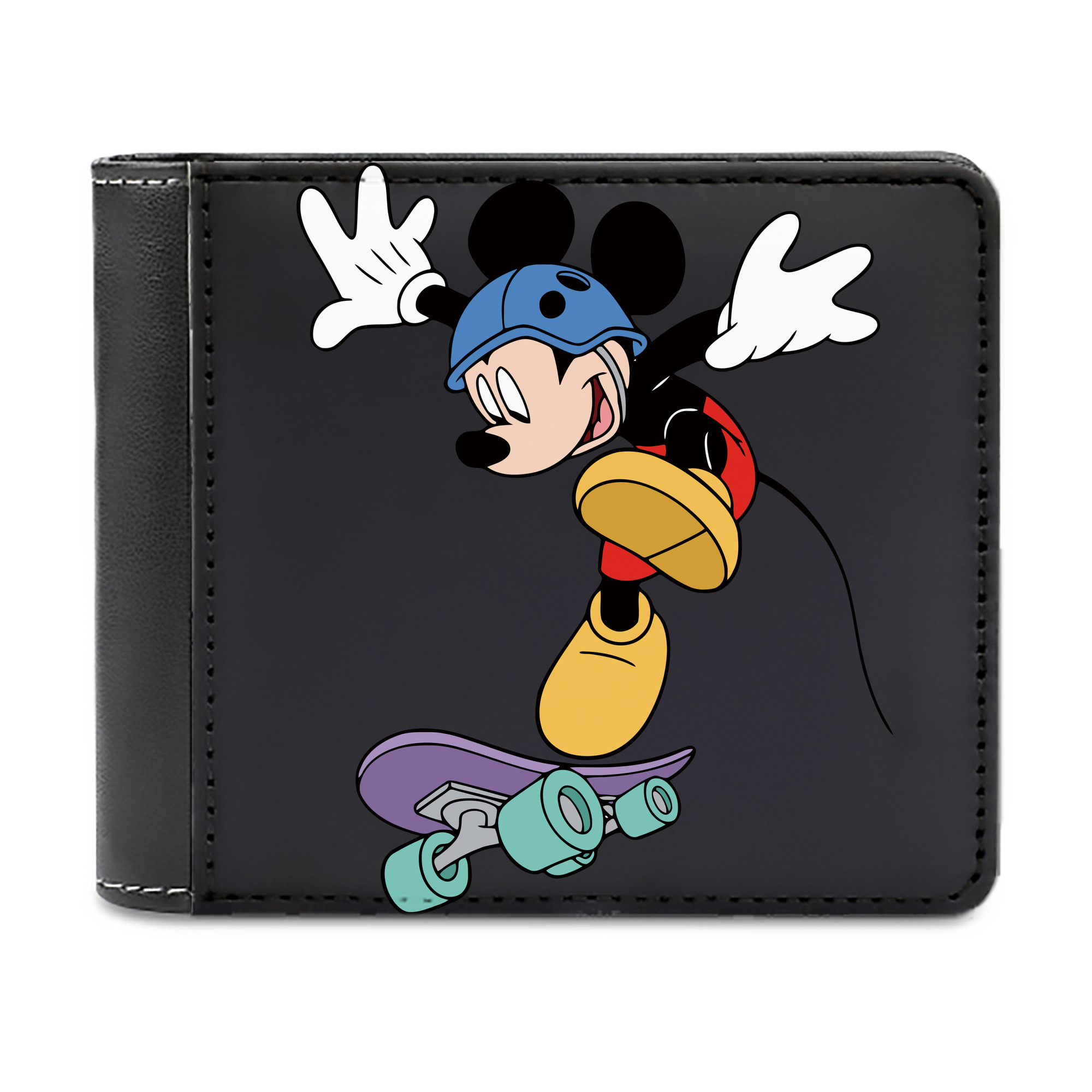 （画像用） ミッキーマウス Mickey Mouse 二つ折り革財布