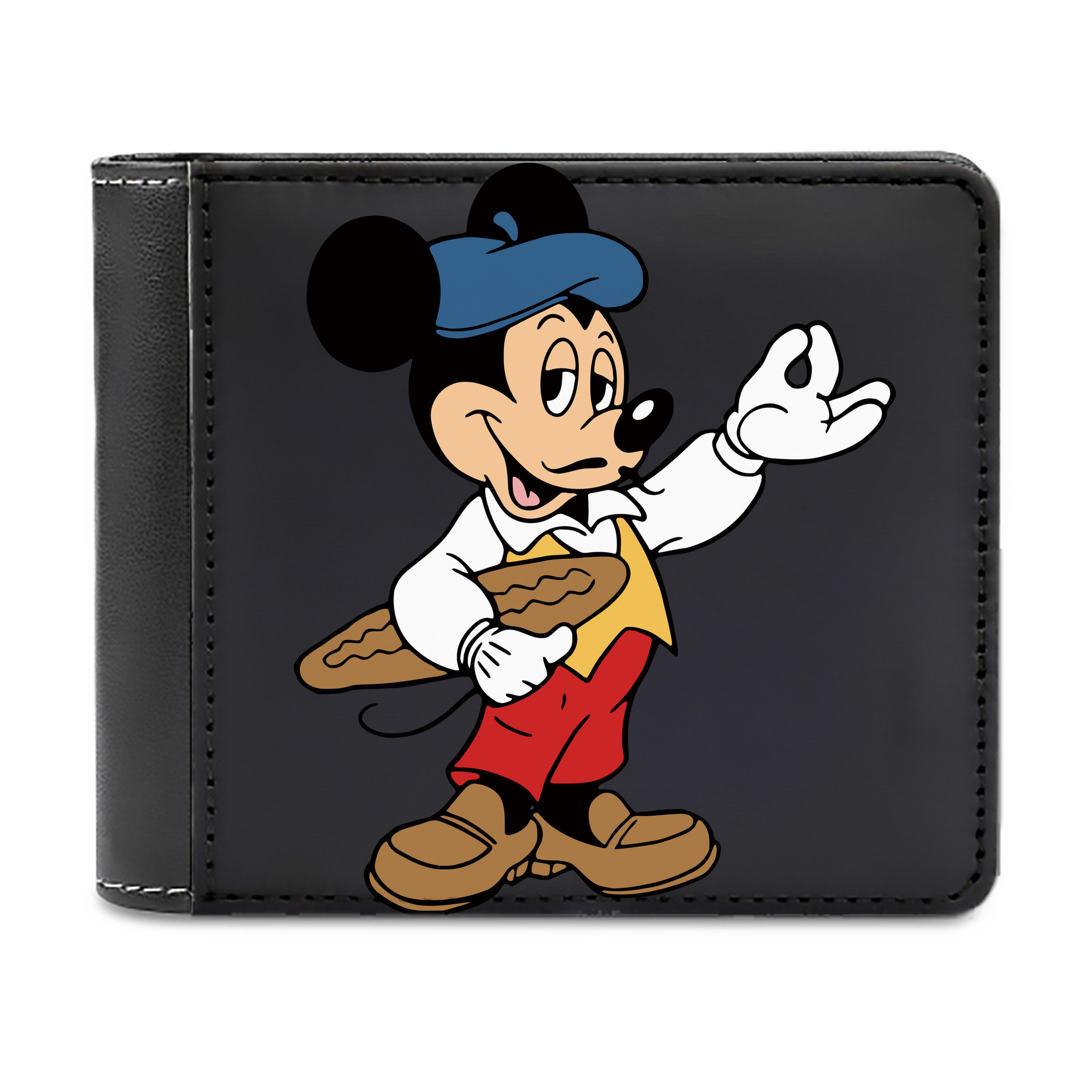 （画像用） ミッキーマウス Mickey Mouse 二つ折り革財布
