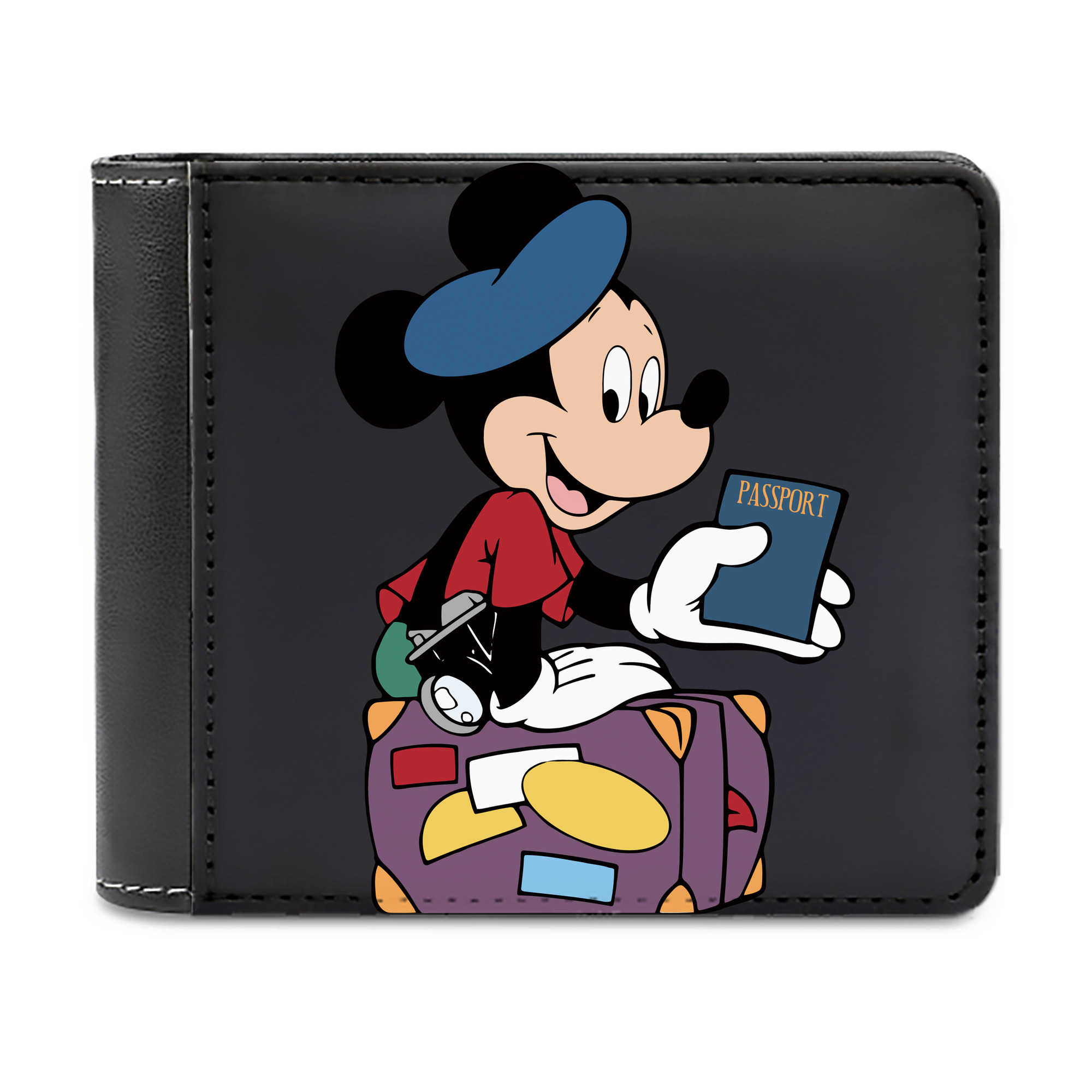 （画像用） ミッキーマウス Mickey Mouse 二つ折り革財布