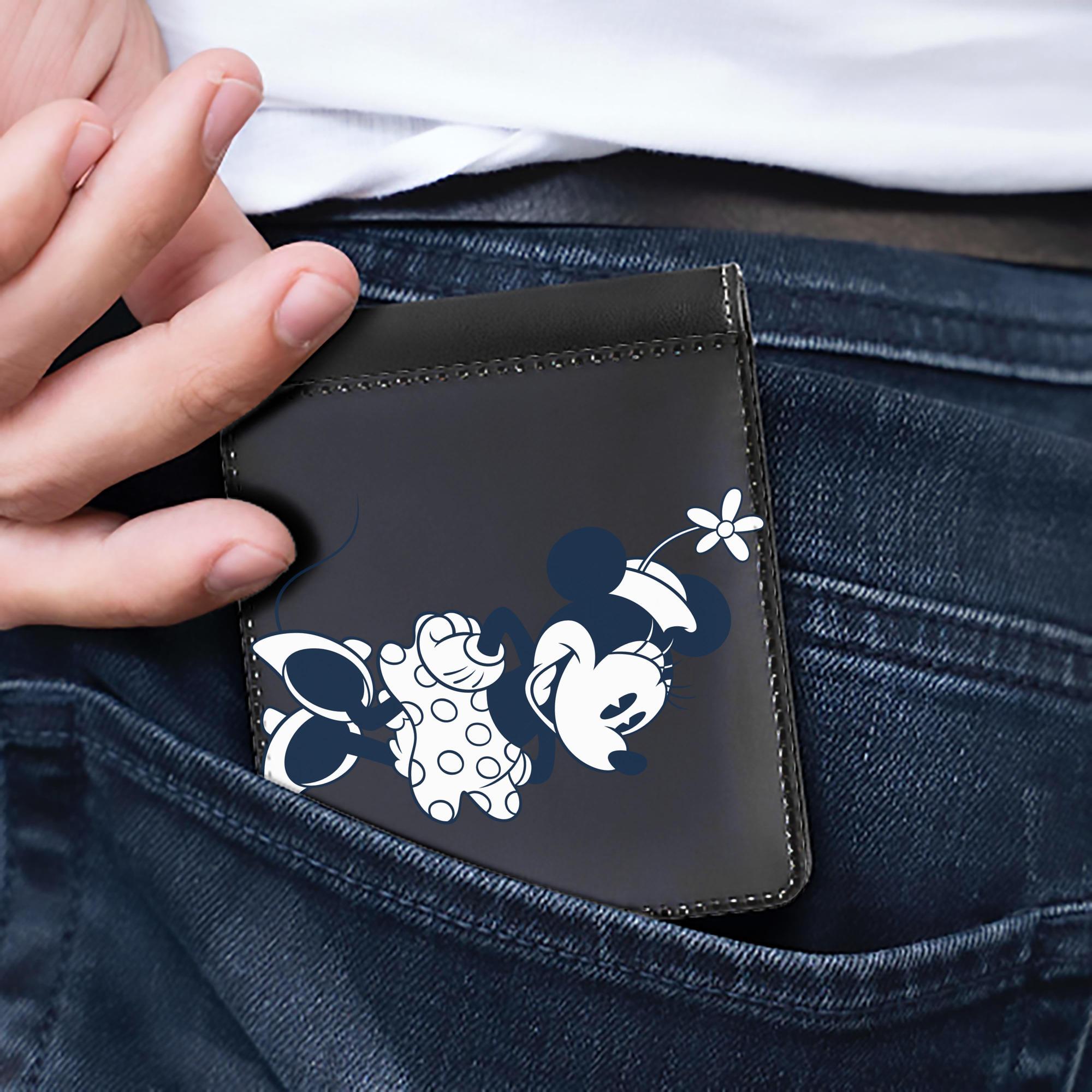 （画像用） ミッキーマウス Mickey Mouse 二つ折り革財布
