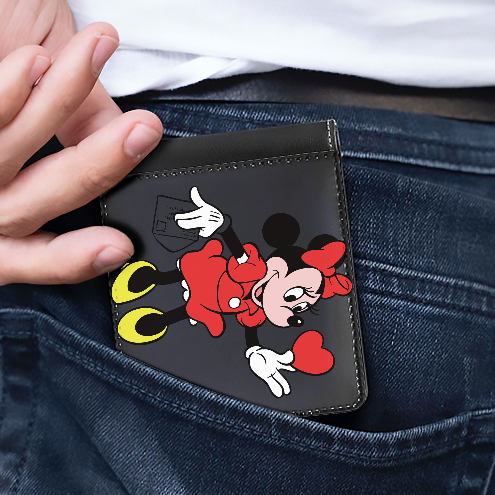 （画像用） ミッキーマウス Mickey Mouse 二つ折り革財布