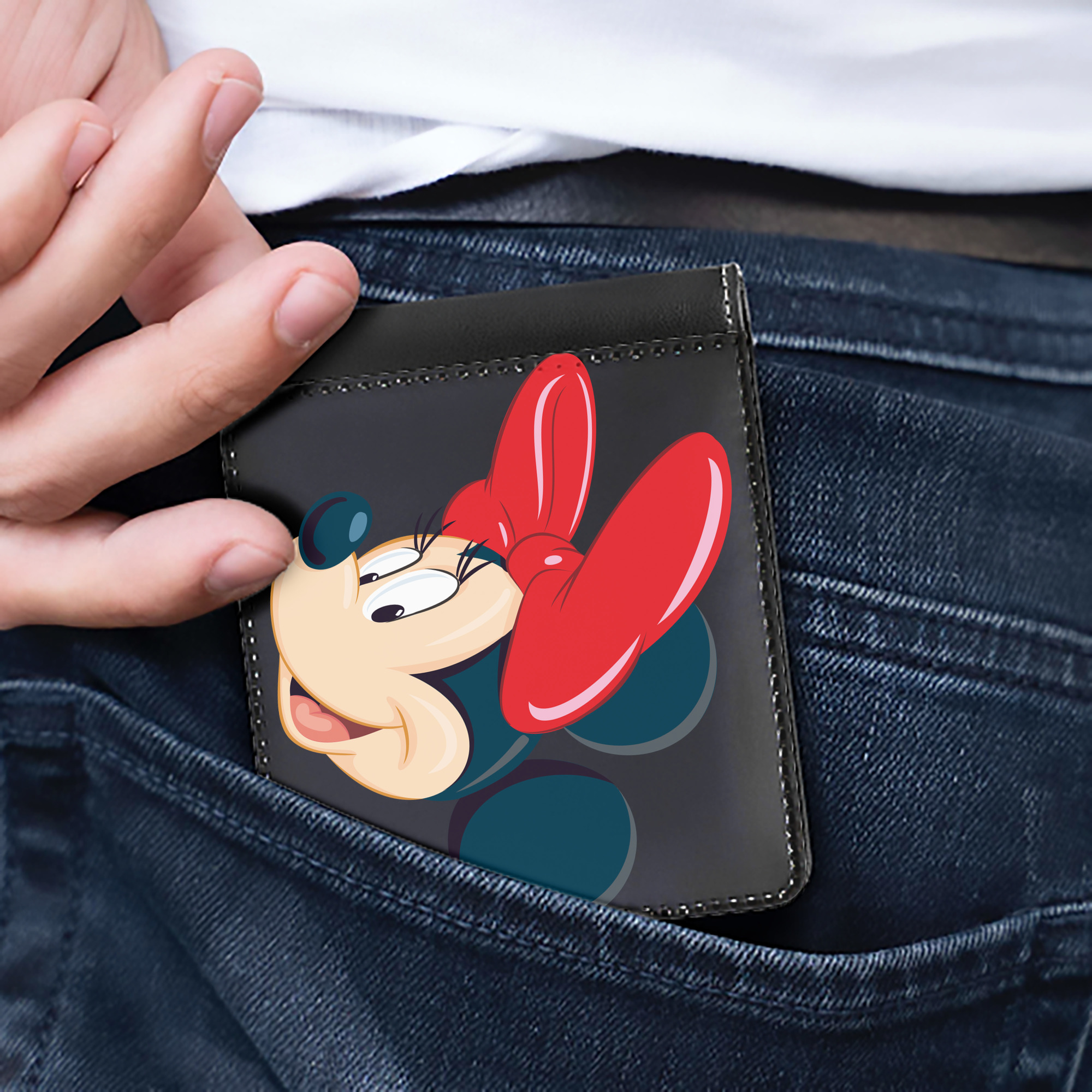 （画像用） ミッキーマウス Mickey Mouse 二つ折り革財布