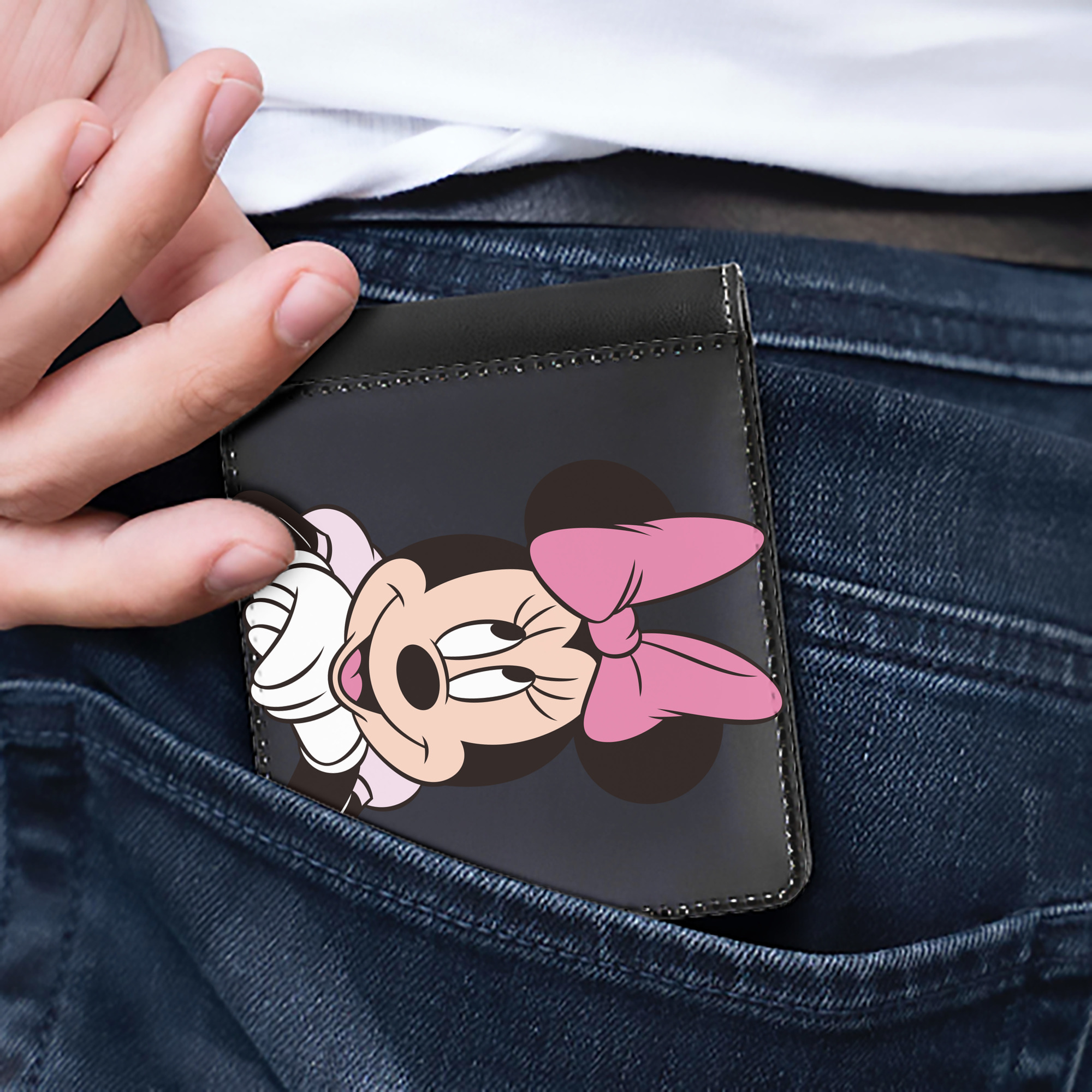 （画像用） ミッキーマウス Mickey Mouse 二つ折り革財布