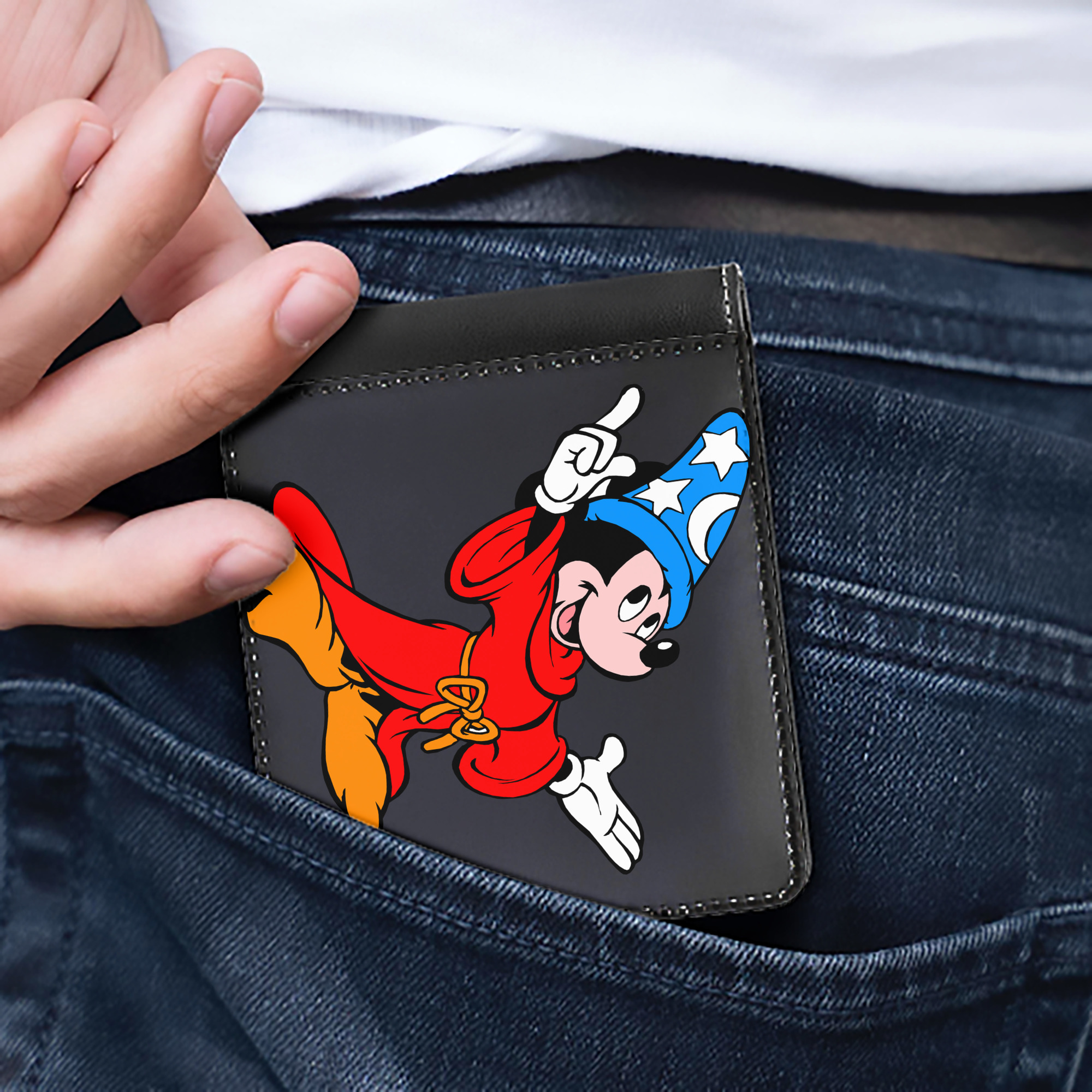（画像用） ミッキーマウス Mickey Mouse 二つ折り革財布