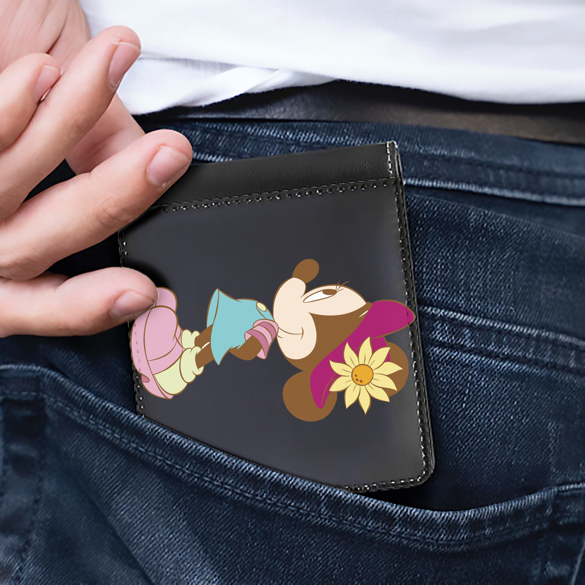 （画像用） ミッキーマウス Mickey Mouse 二つ折り革財布