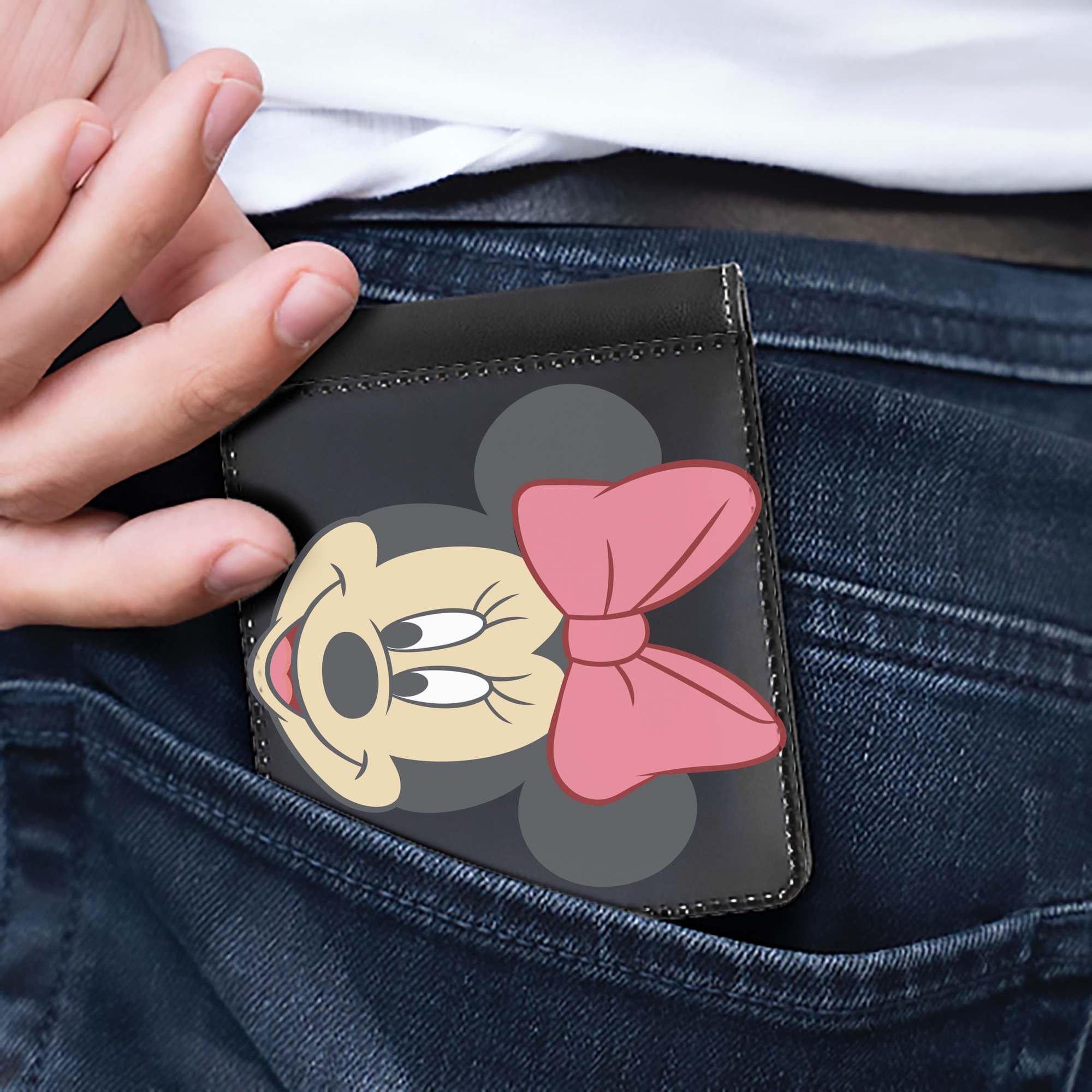 （画像用） ミッキーマウス Mickey Mouse 二つ折り革財布