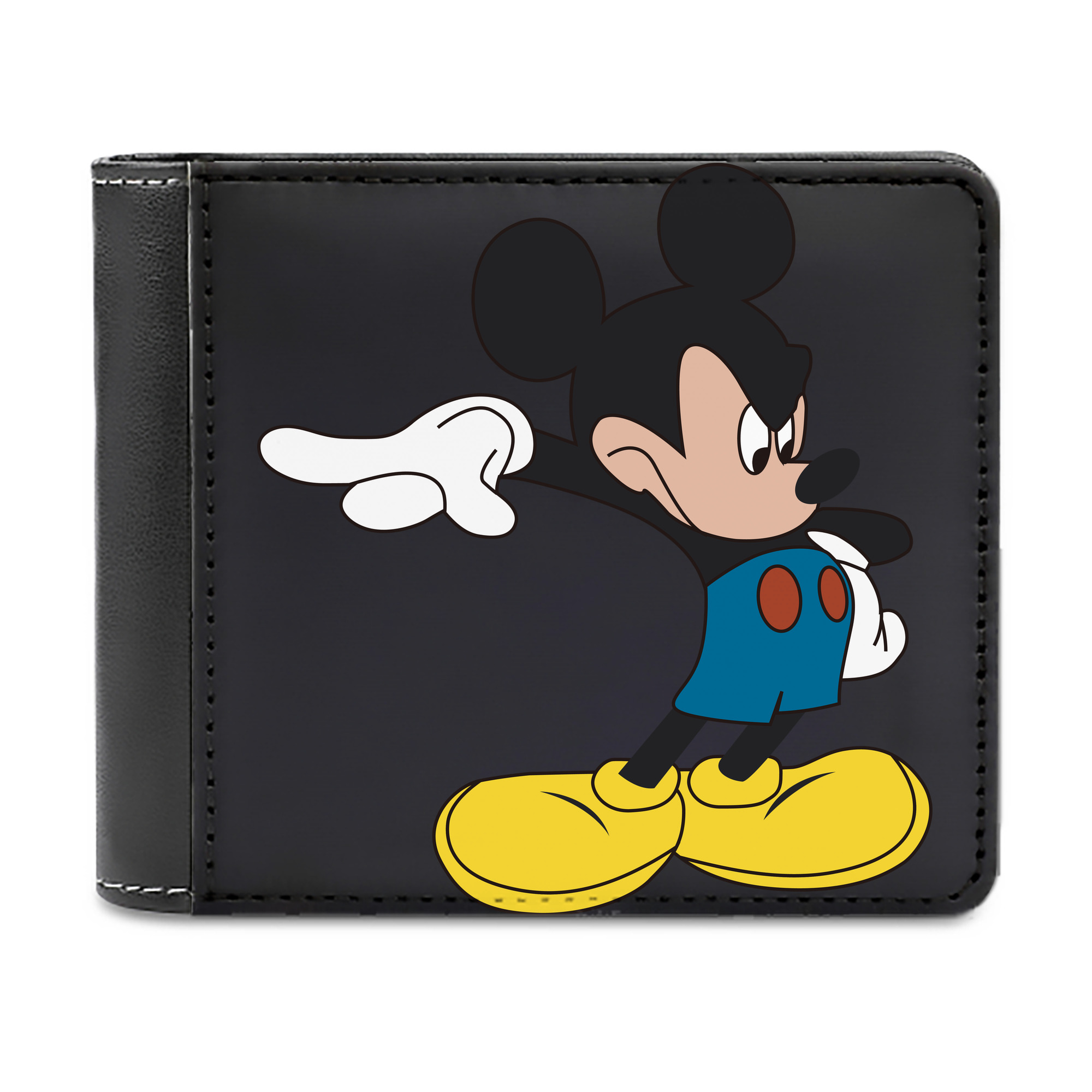 （画像用） ミッキーマウス Mickey Mouse 二つ折り革財布