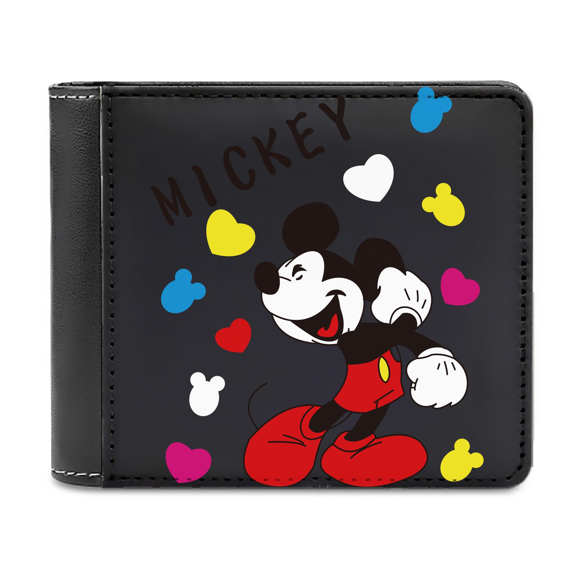 （画像用） ミッキーマウス Mickey Mouse 二つ折り革財布