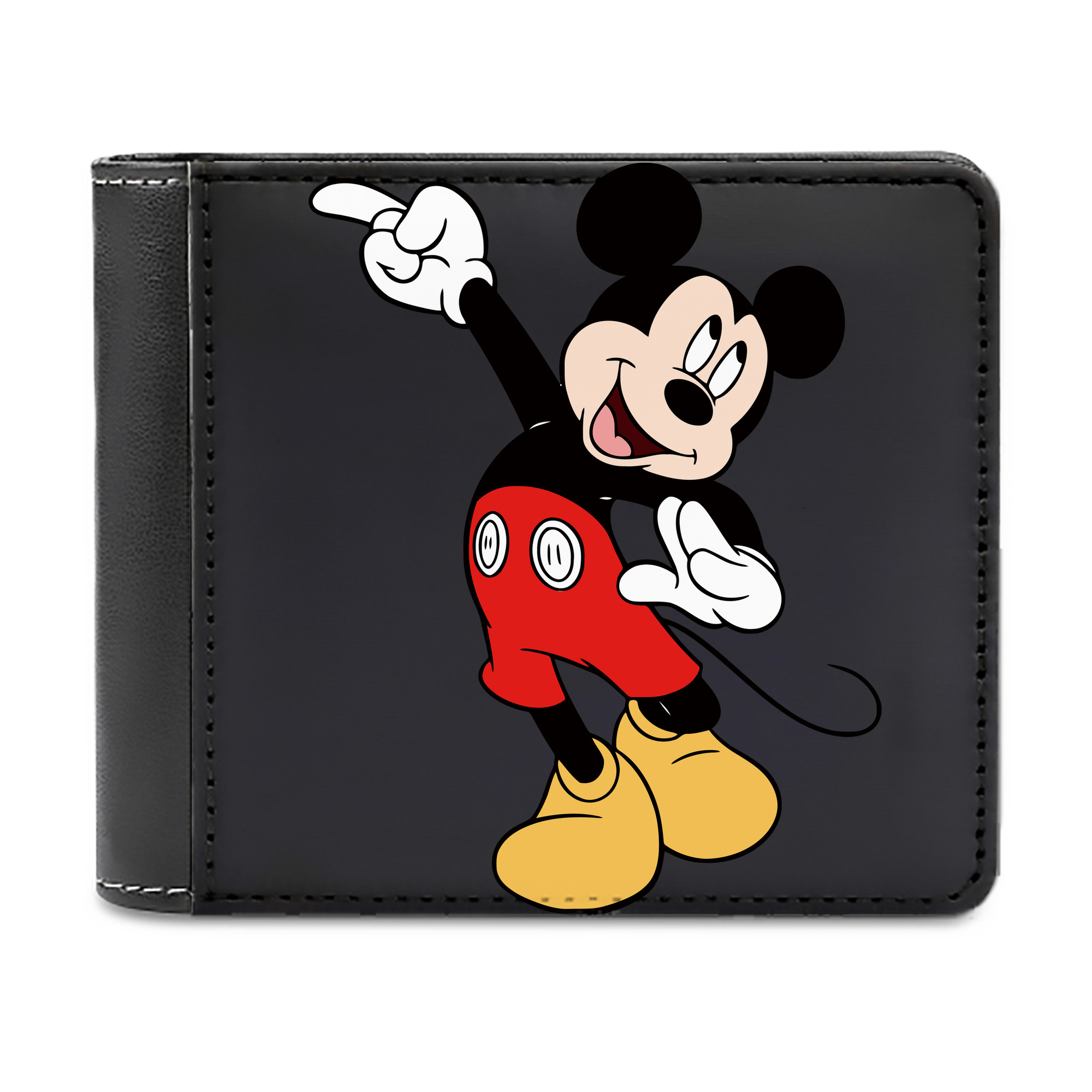（画像用） ミッキーマウス Mickey Mouse 二つ折り革財布