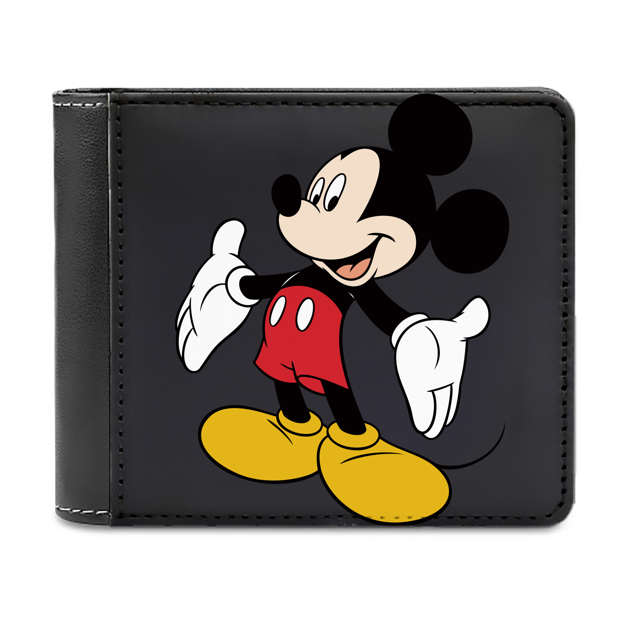 （画像用） ミッキーマウス Mickey Mouse 二つ折り革財布