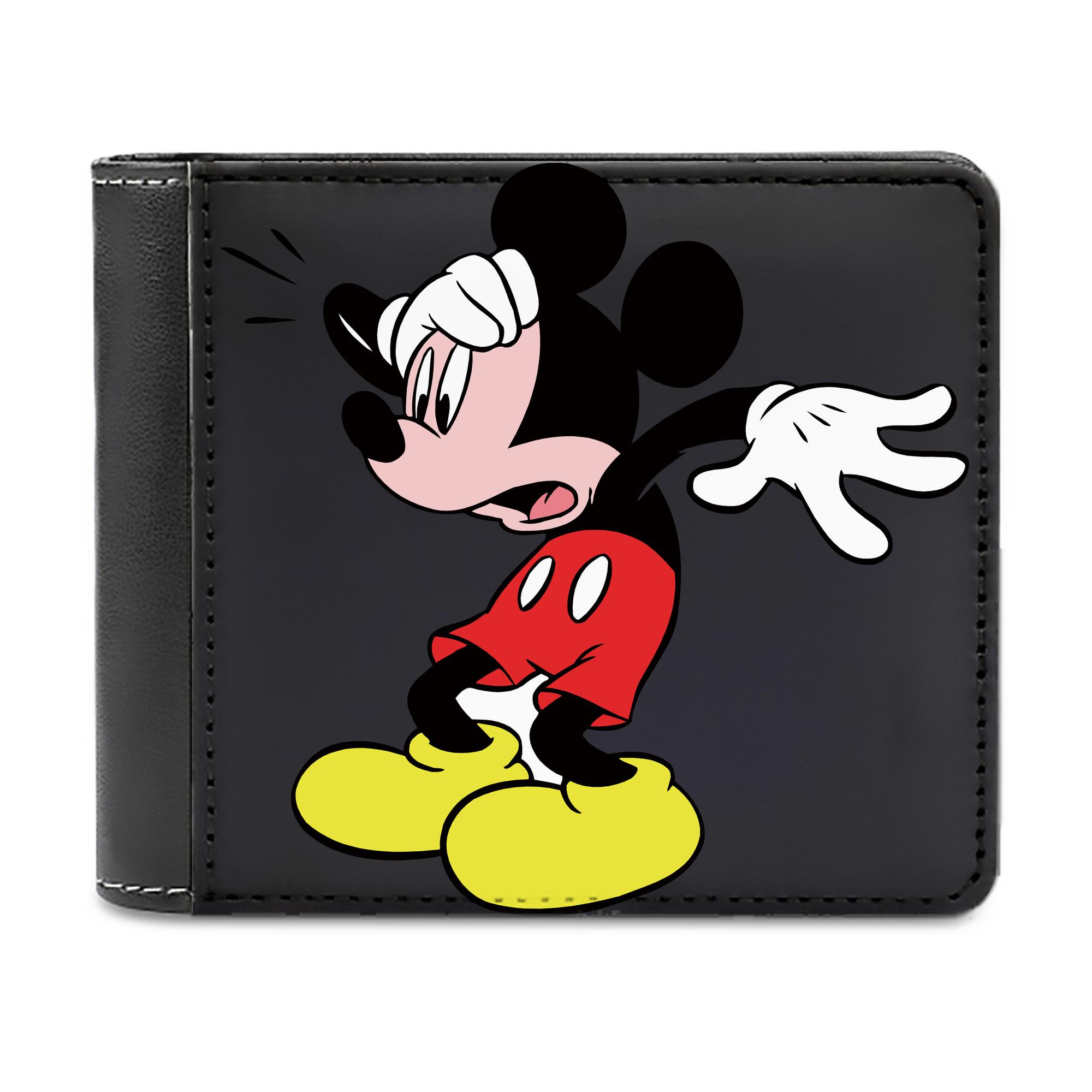 （画像用） ミッキーマウス Mickey Mouse 二つ折り革財布