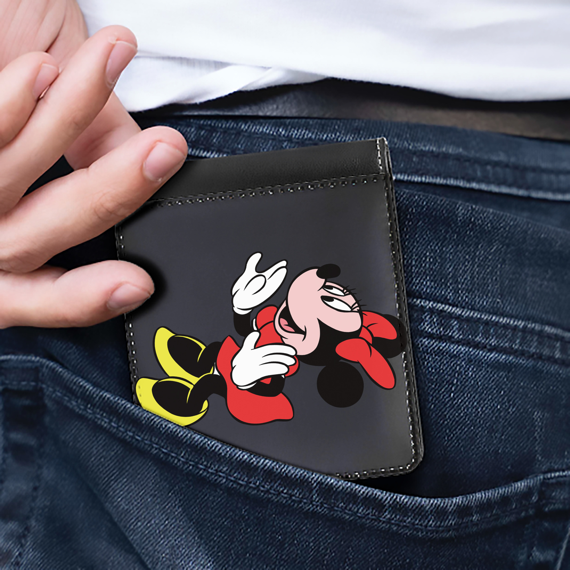 （画像用） ミッキーマウス Mickey Mouse 二つ折り革財布