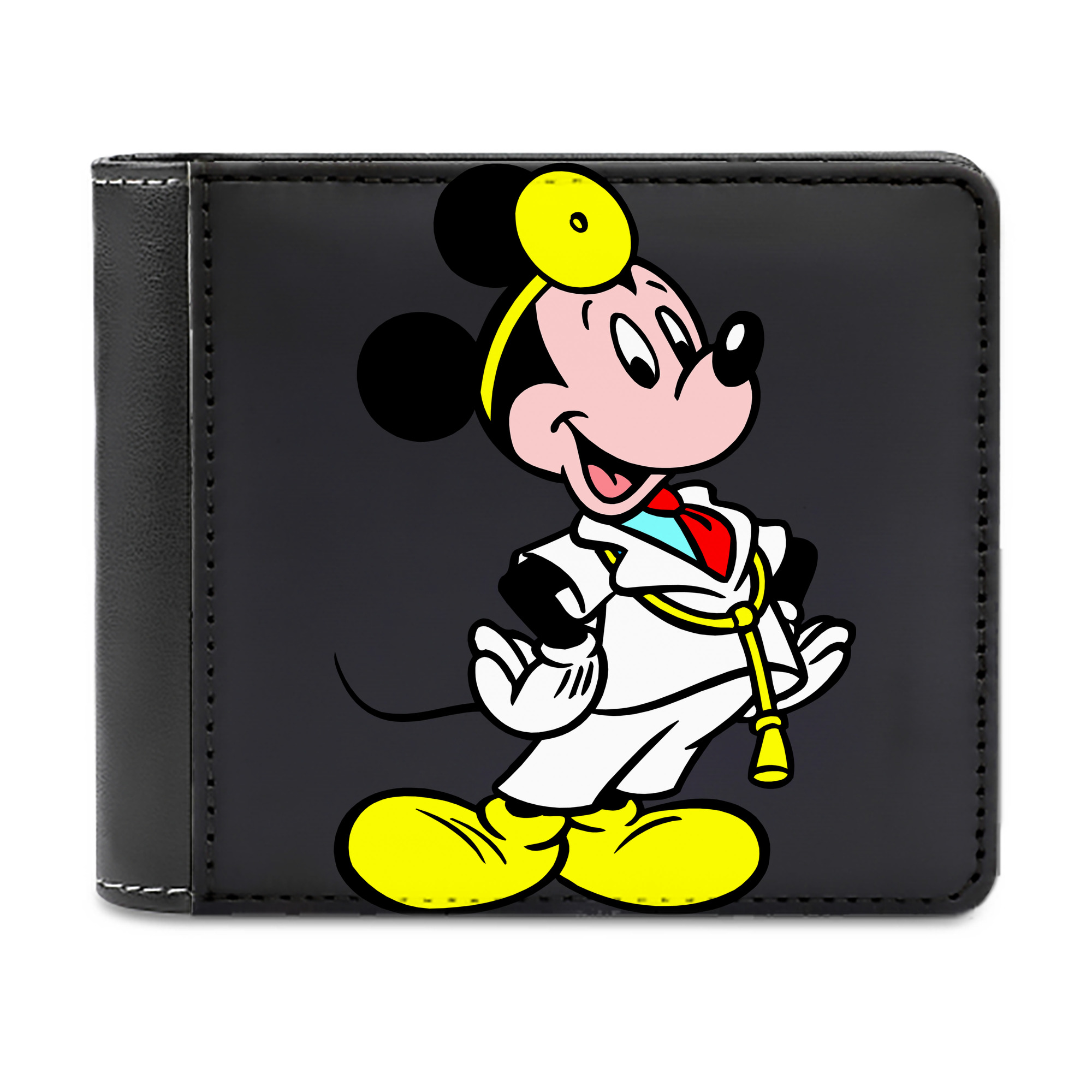 （画像用） ミッキーマウス Mickey Mouse 二つ折り革財布