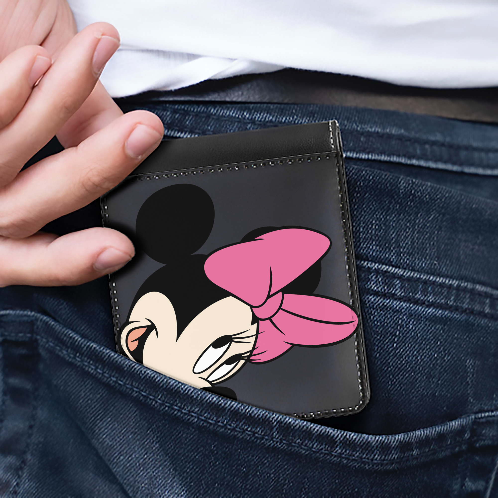 （画像用） ミッキーマウス Mickey Mouse 二つ折り革財布