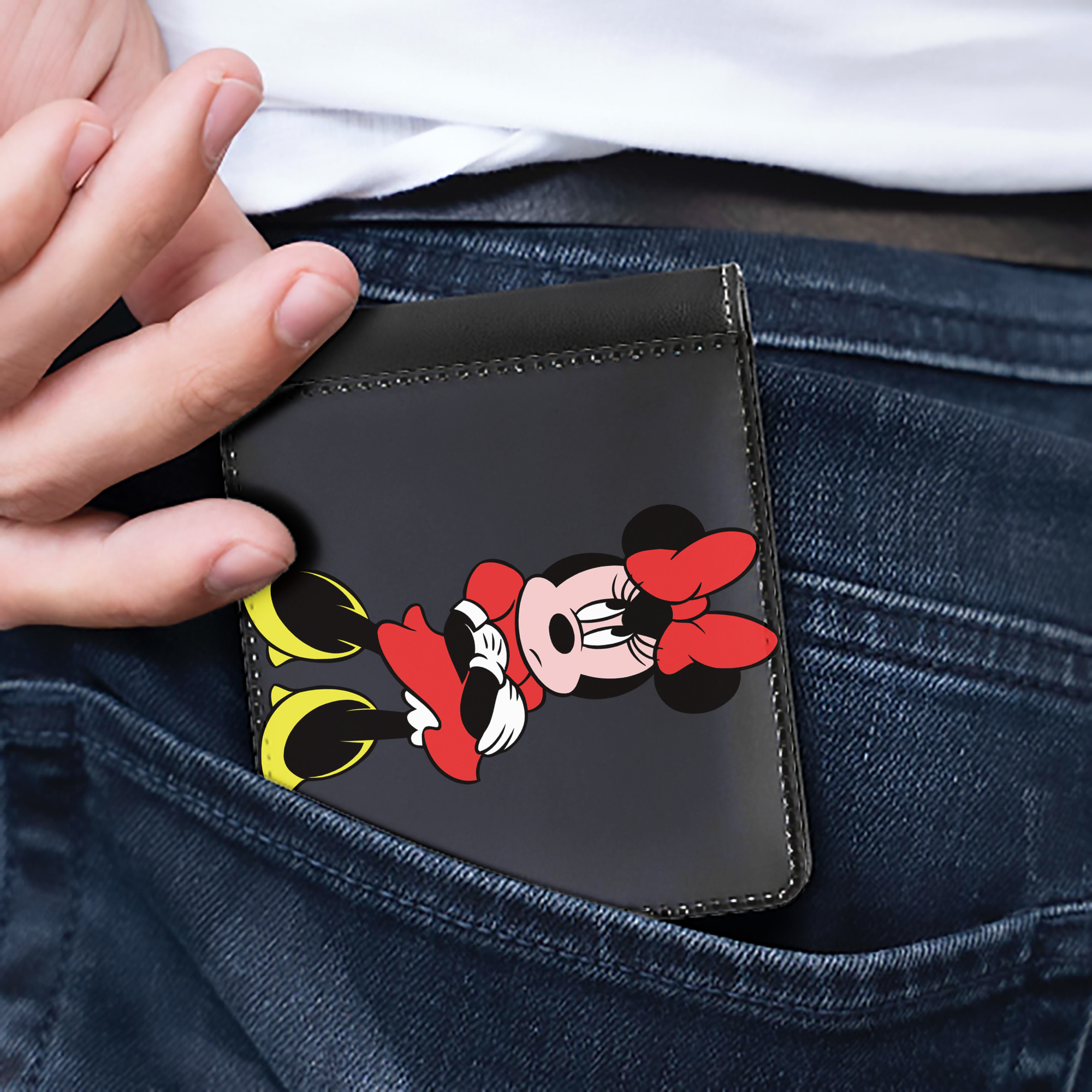 （画像用） ミッキーマウス Mickey Mouse 二つ折り革財布