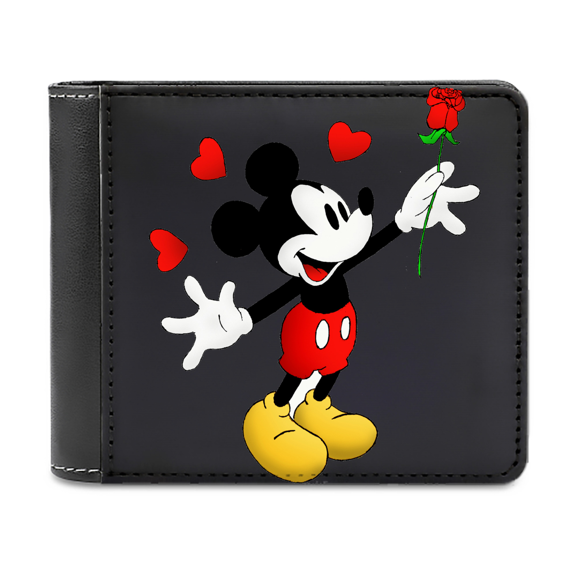（画像用） ミッキーマウス Mickey Mouse 二つ折り革財布