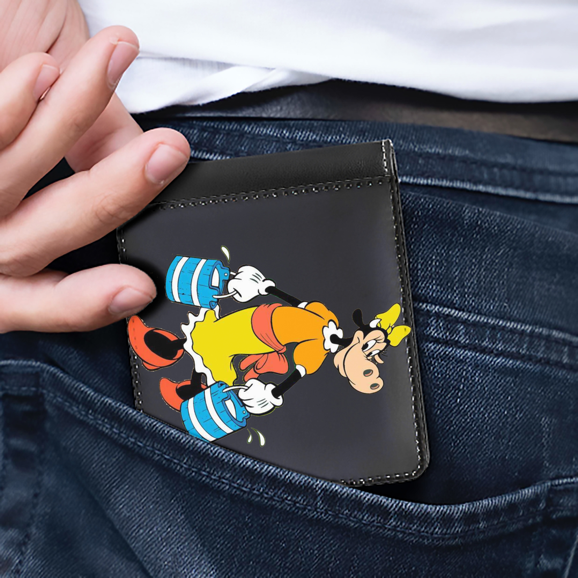 （画像用） ミッキーマウス Mickey Mouse 二つ折り革財布