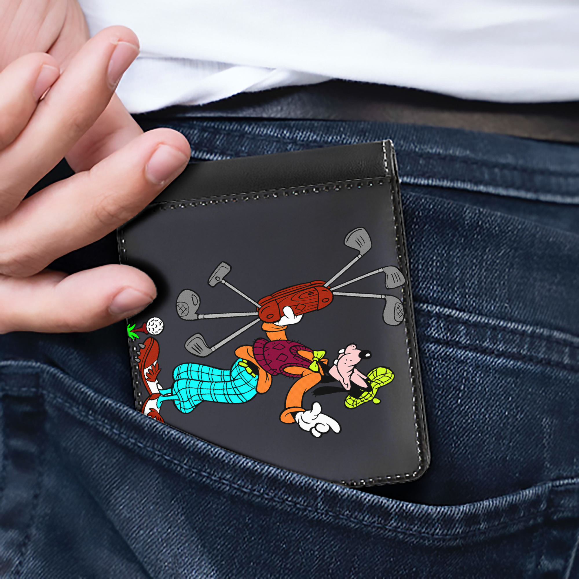 （画像用） ミッキーマウス Mickey Mouse 二つ折り革財布