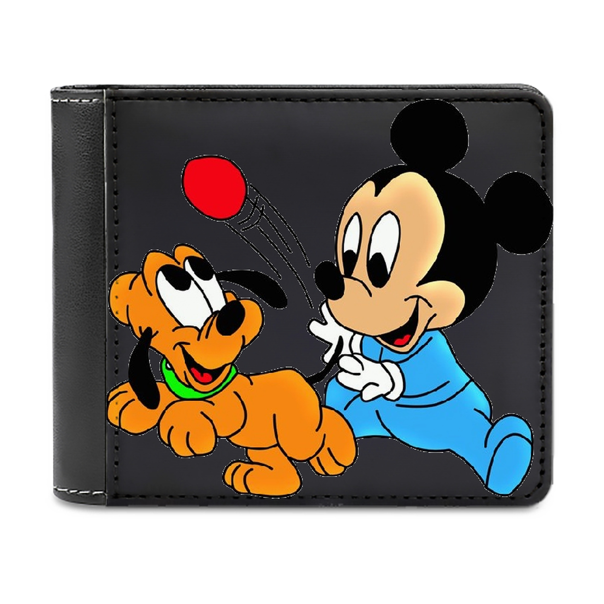 （画像用） ミッキーマウス Mickey Mouse 二つ折り革財布