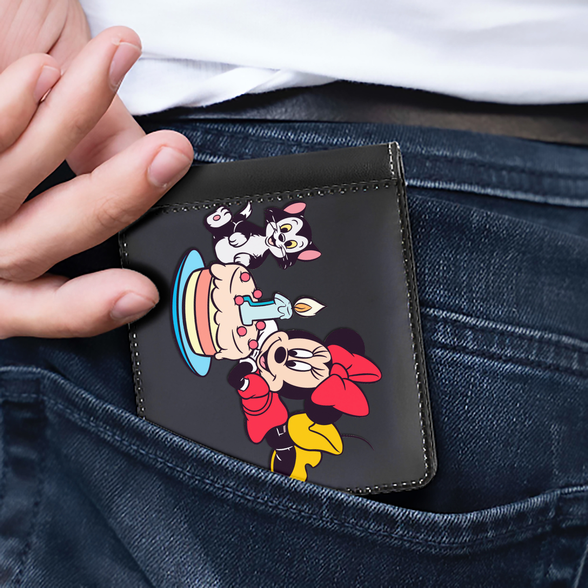 （画像用） ミッキーマウス Mickey Mouse 二つ折り革財布