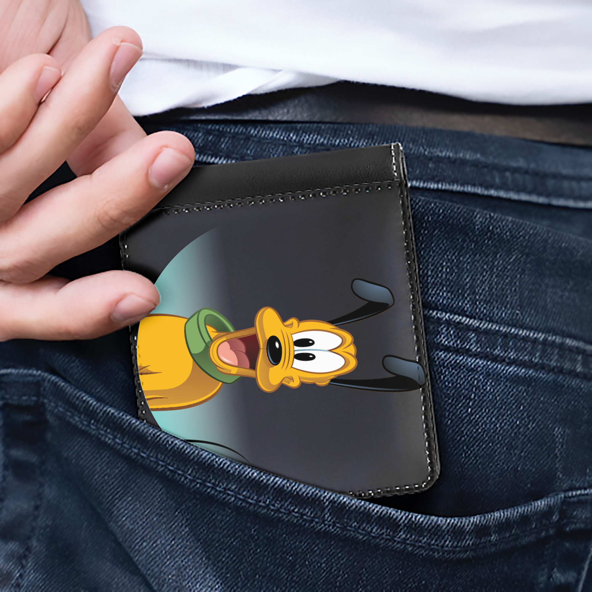 （画像用） ミッキーマウス Mickey Mouse 二つ折り革財布
