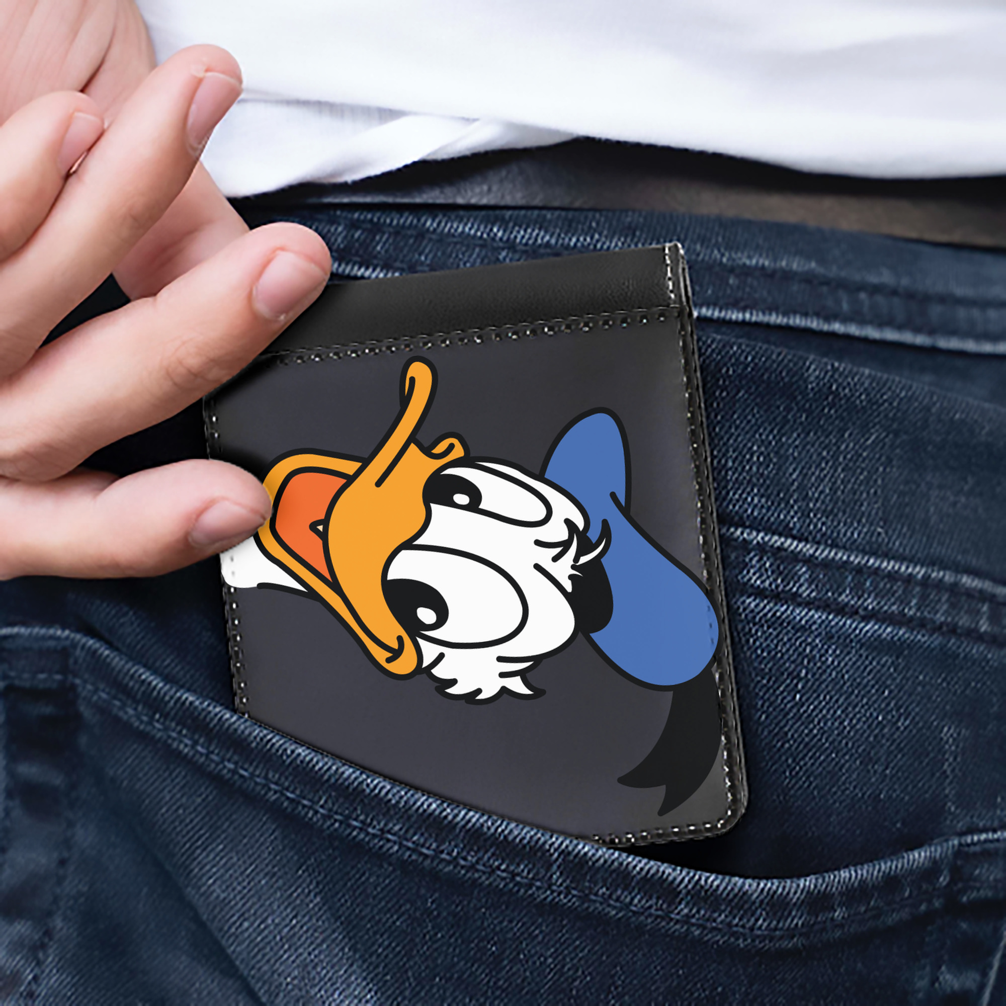 （画像用） ミッキーマウス Mickey Mouse 二つ折り革財布