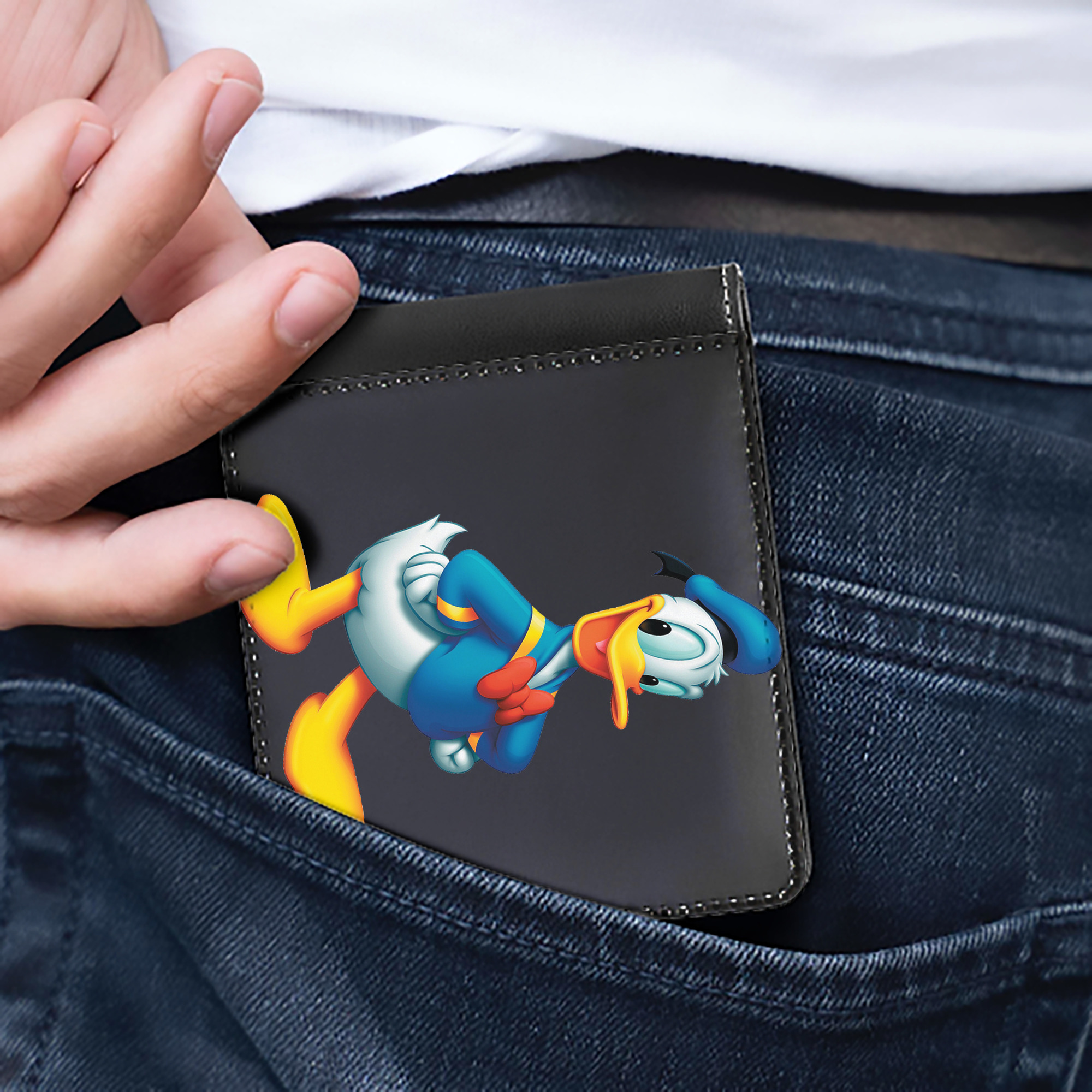 （画像用） ミッキーマウス Mickey Mouse 二つ折り革財布