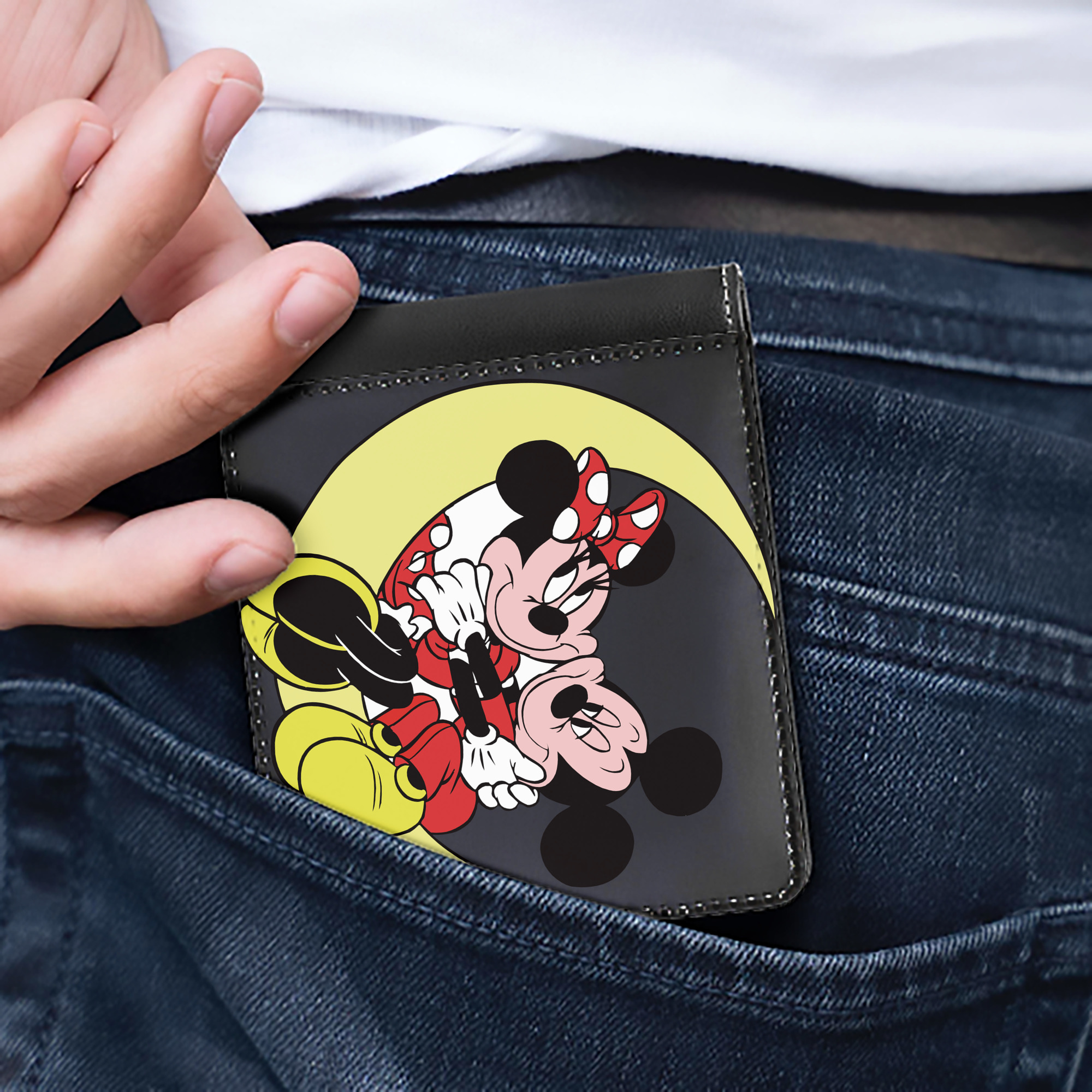 （画像用） ミッキーマウス Mickey Mouse 二つ折り革財布