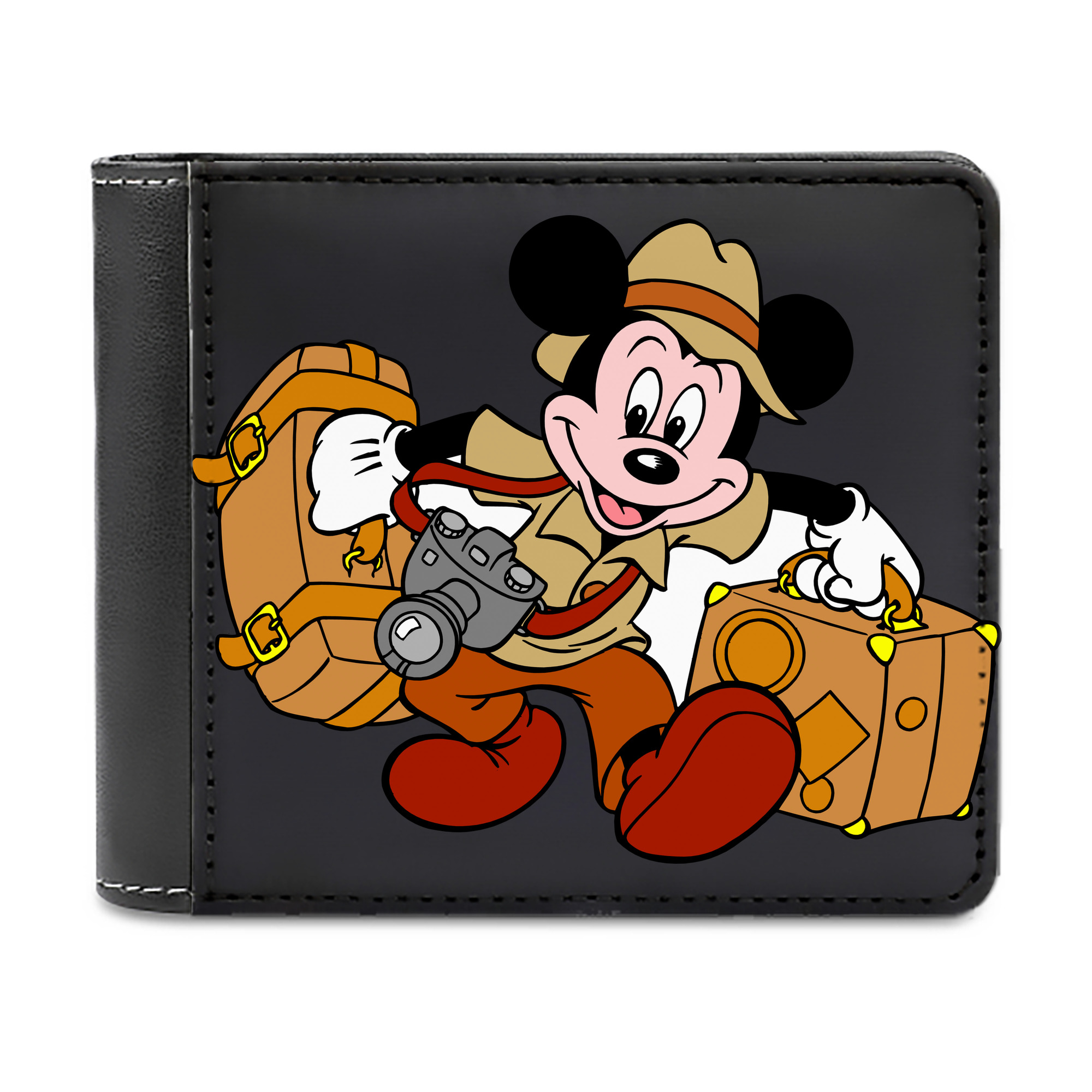 （画像用） ミッキーマウス Mickey Mouse 二つ折り革財布