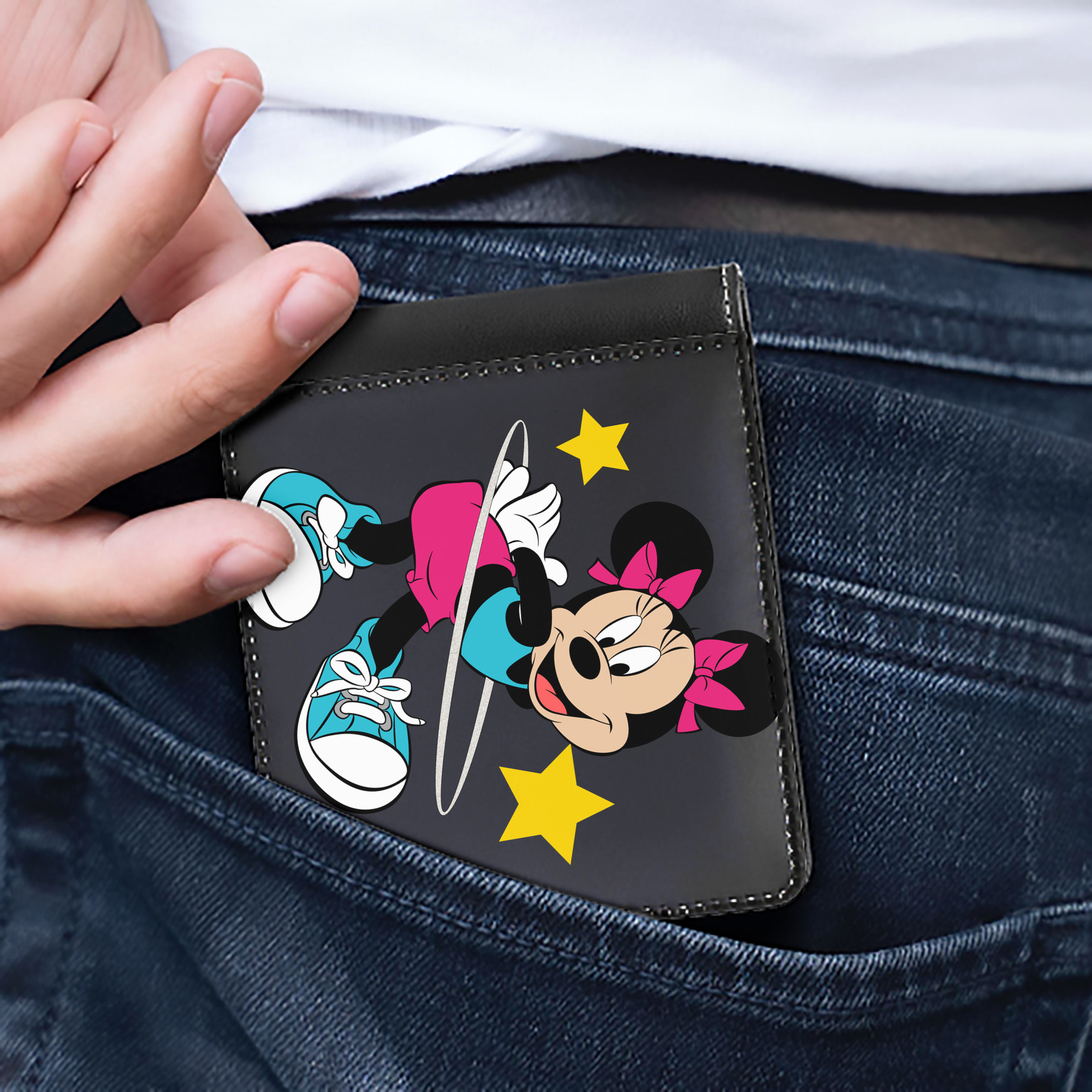 （画像用） ミッキーマウス Mickey Mouse 二つ折り革財布