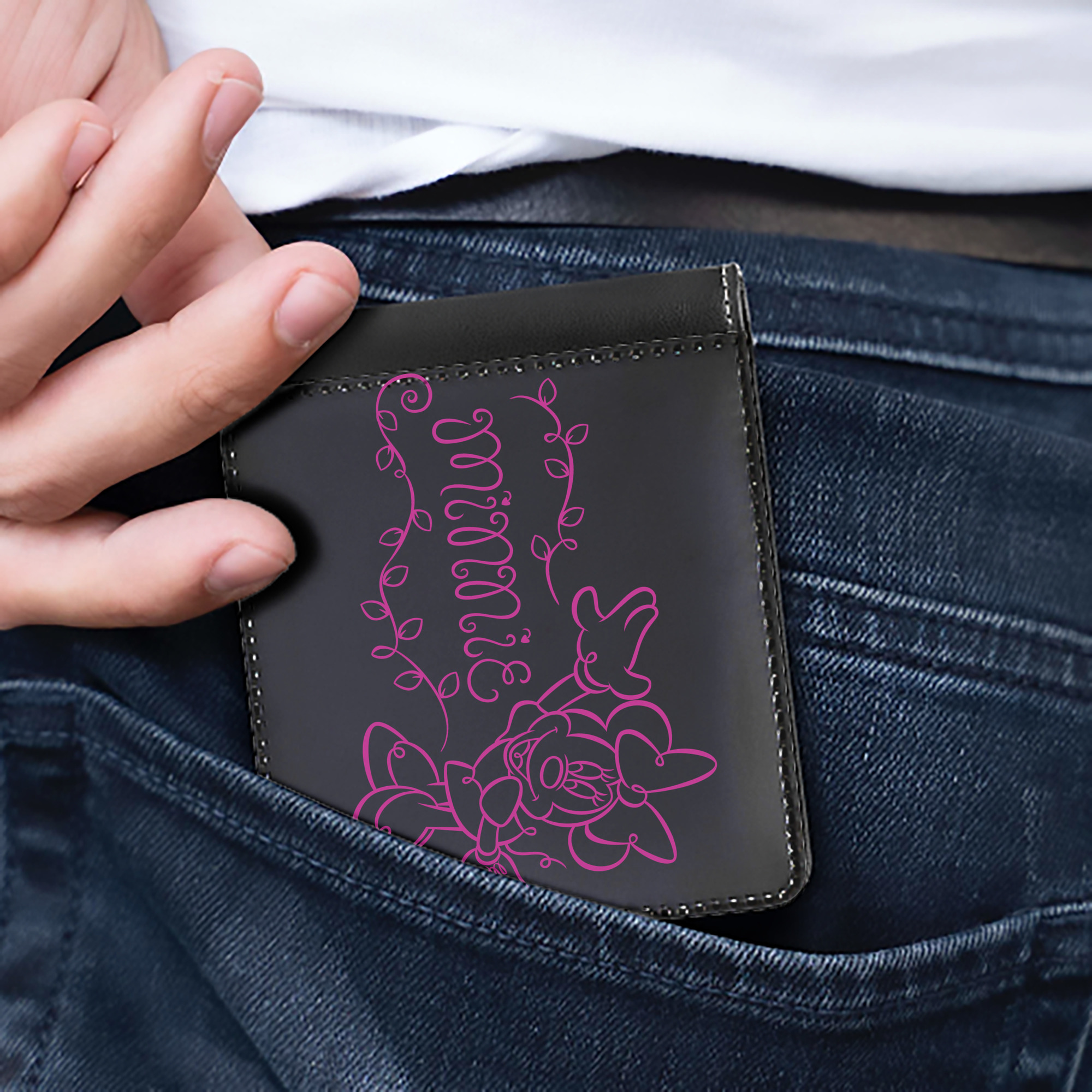 （画像用） ミッキーマウス Mickey Mouse 二つ折り革財布