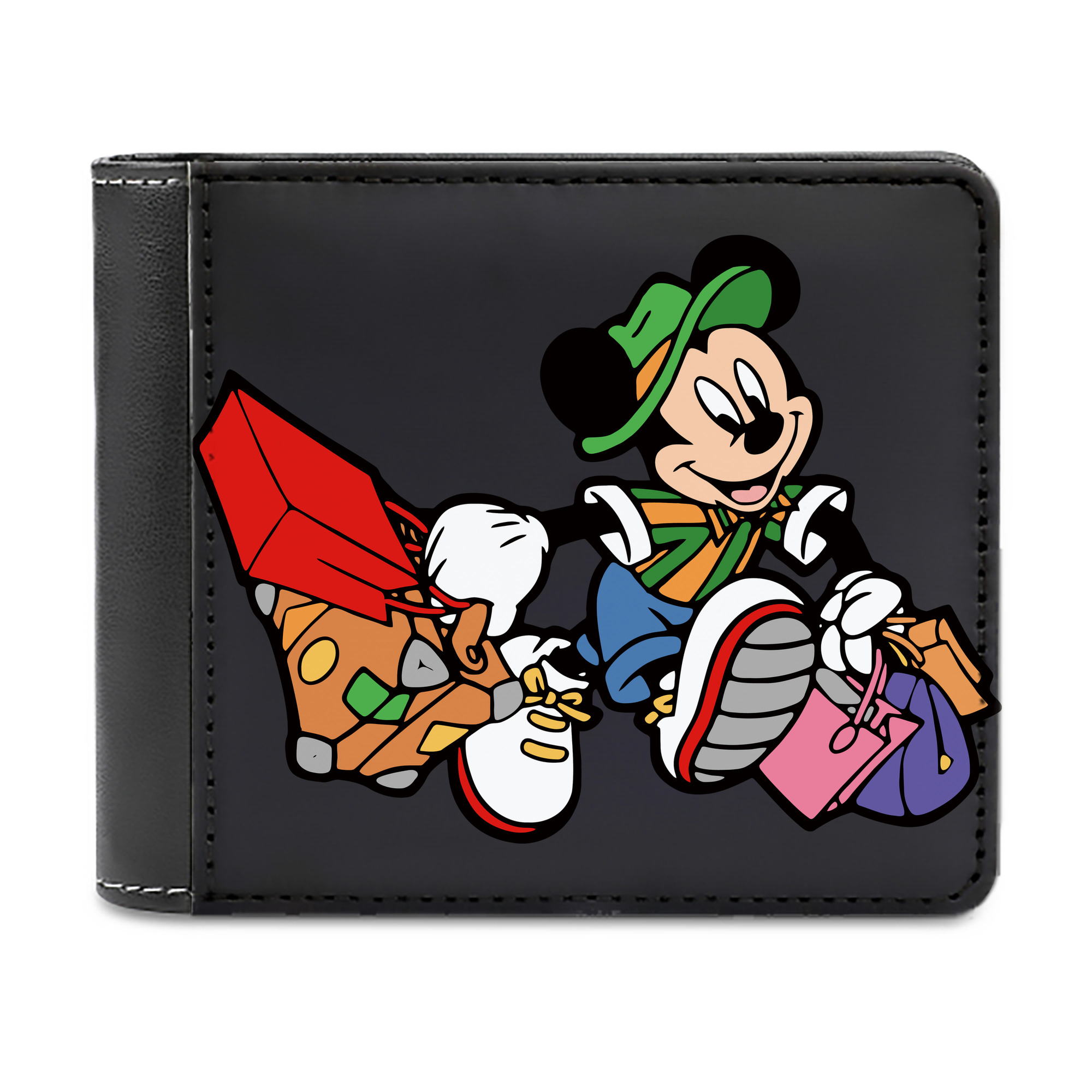 （画像用） ミッキーマウス Mickey Mouse 二つ折り革財布