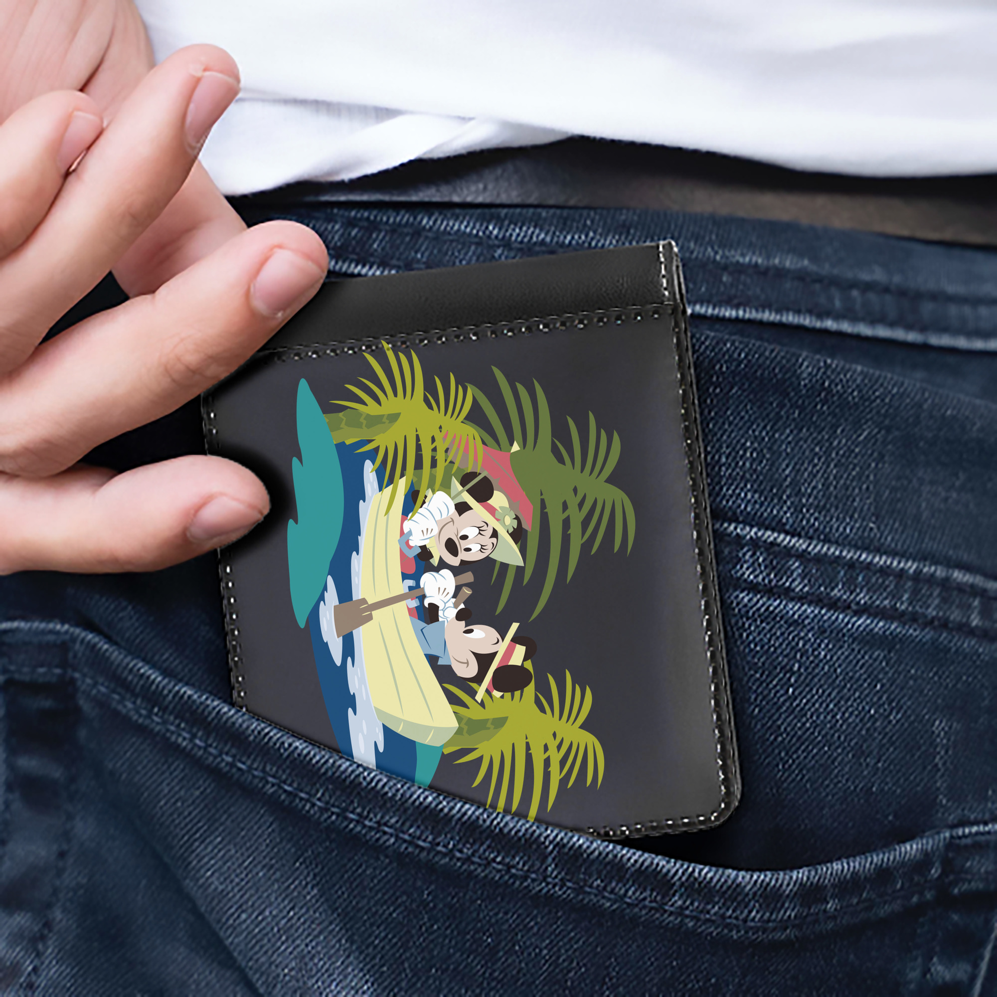 （画像用） ミッキーマウス Mickey Mouse 二つ折り革財布