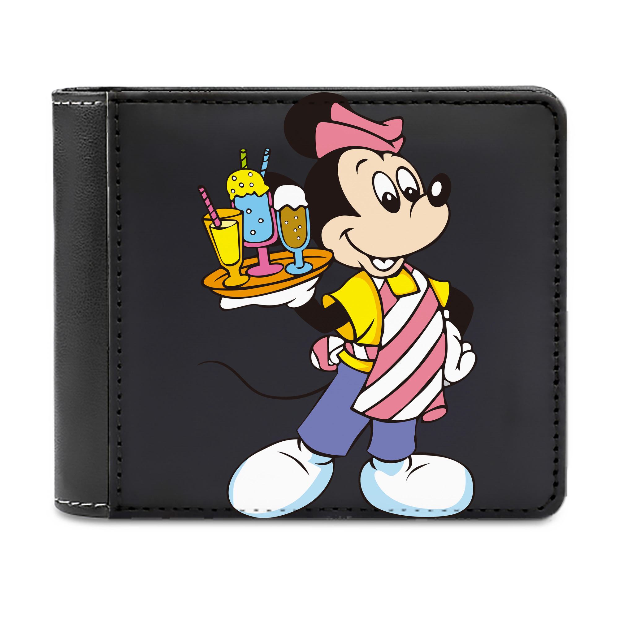（画像用） ミッキーマウス Mickey Mouse 二つ折り革財布