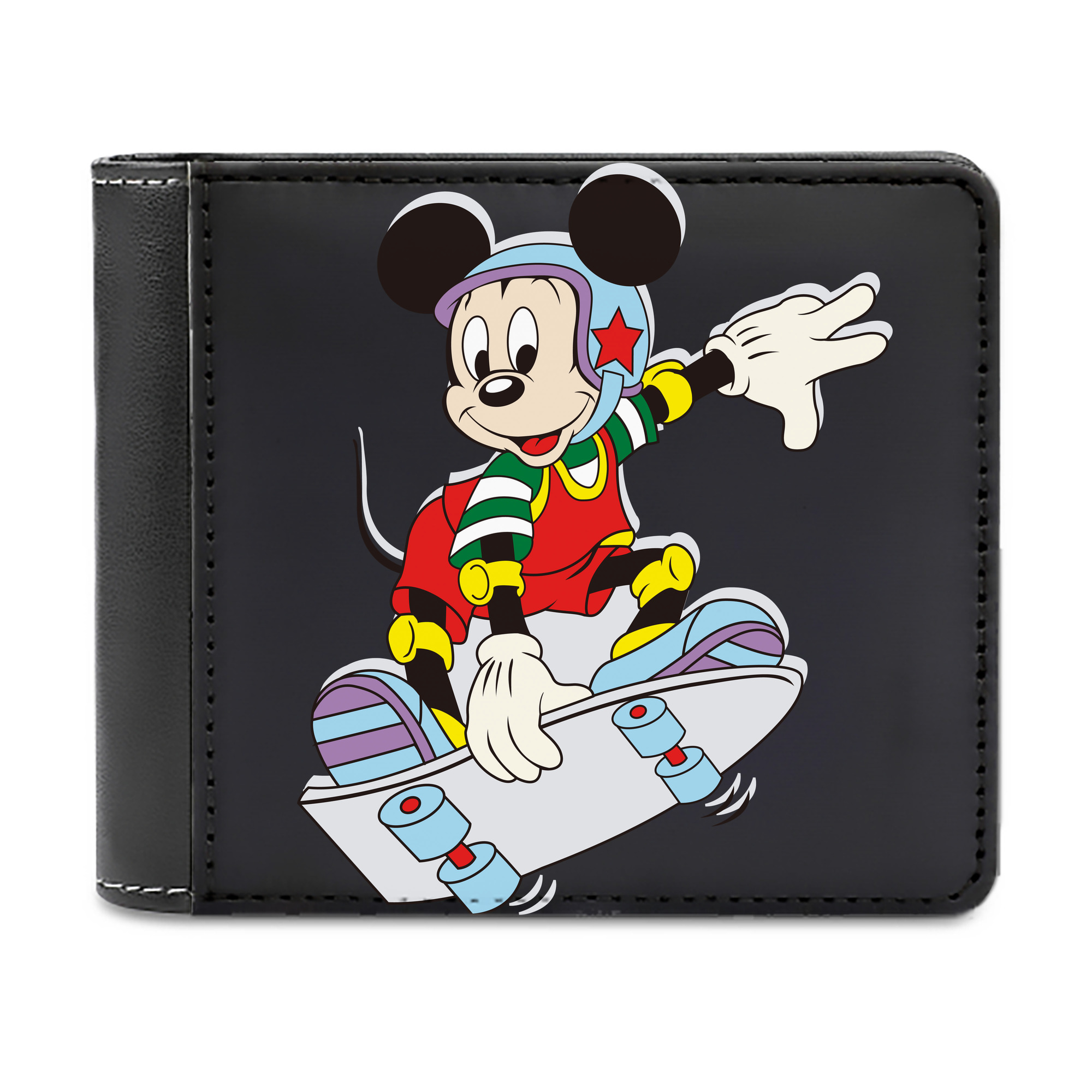 （画像用） ミッキーマウス Mickey Mouse 二つ折り革財布